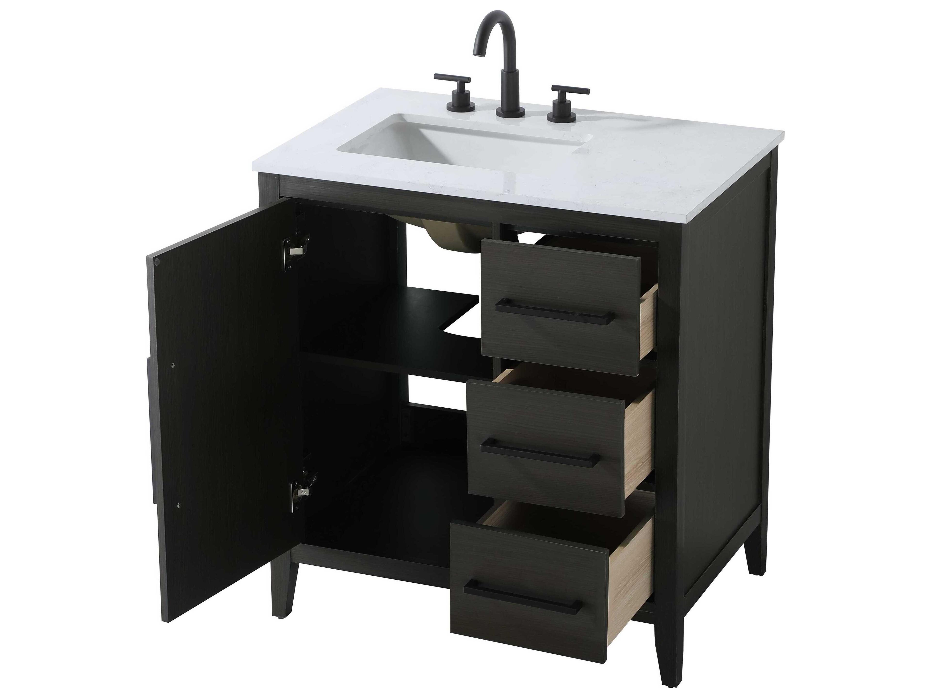 Elegant Lighting Millie Mocha Brown Vanity