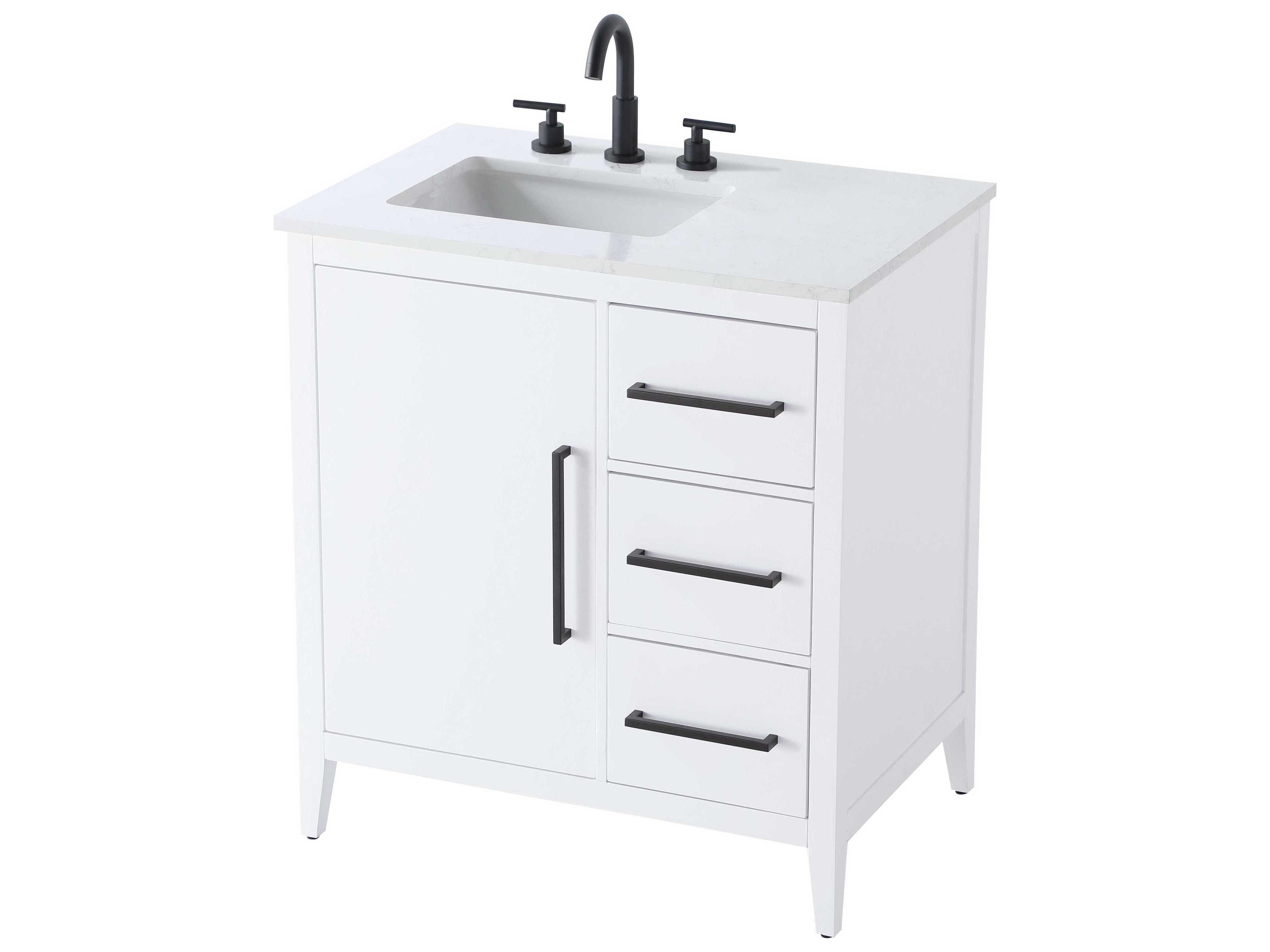 Elegant Lighting Millie White Vanity