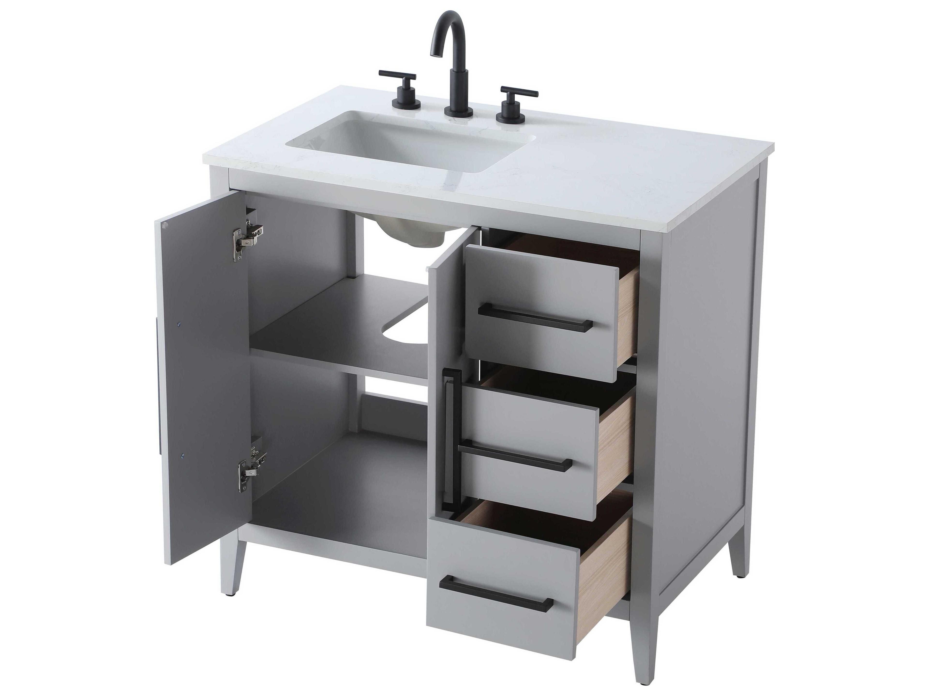 Elegant Lighting Millie Grey Vanity