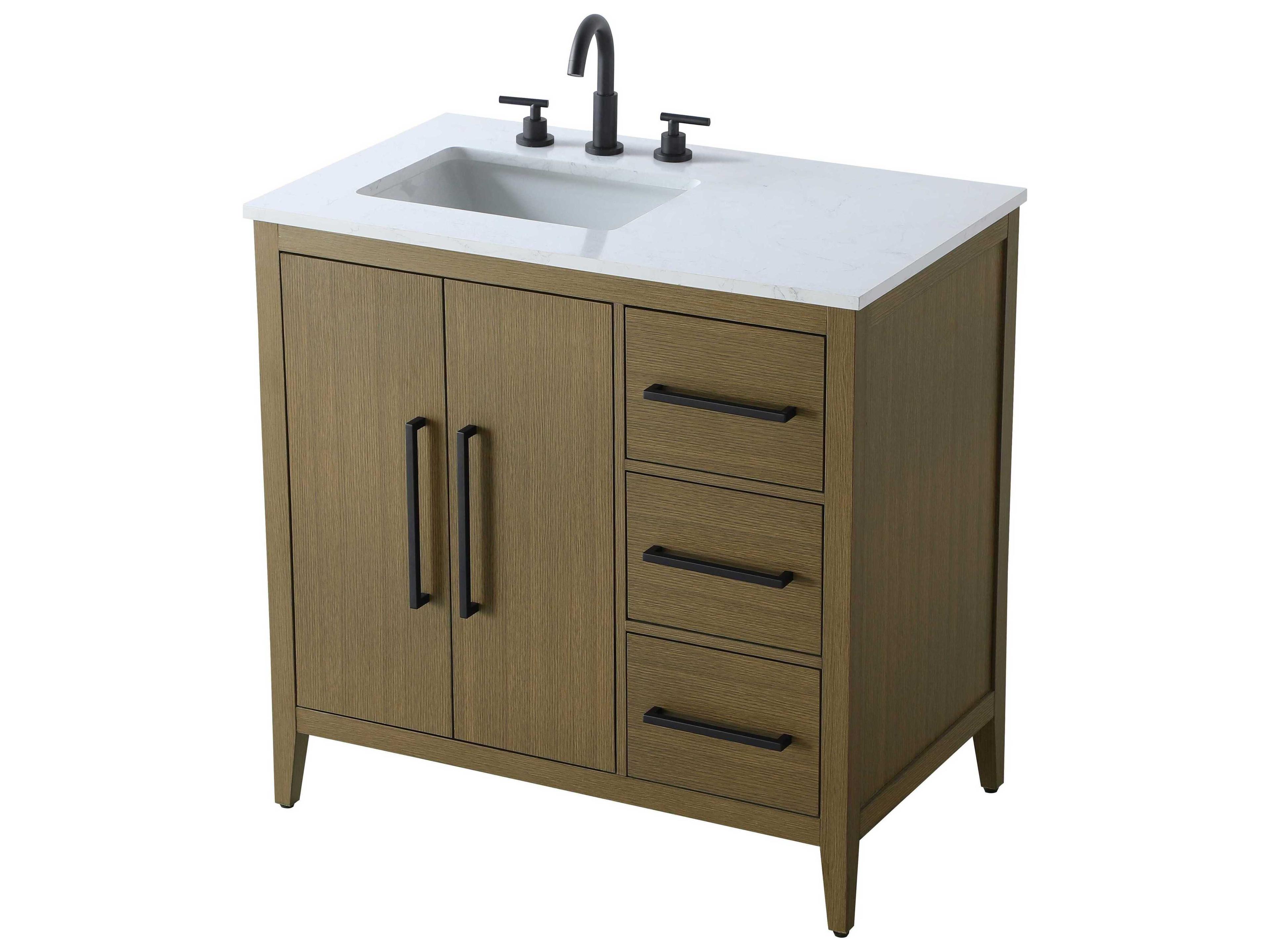 Elegant Lighting Millie Chestnut Brown Vanity