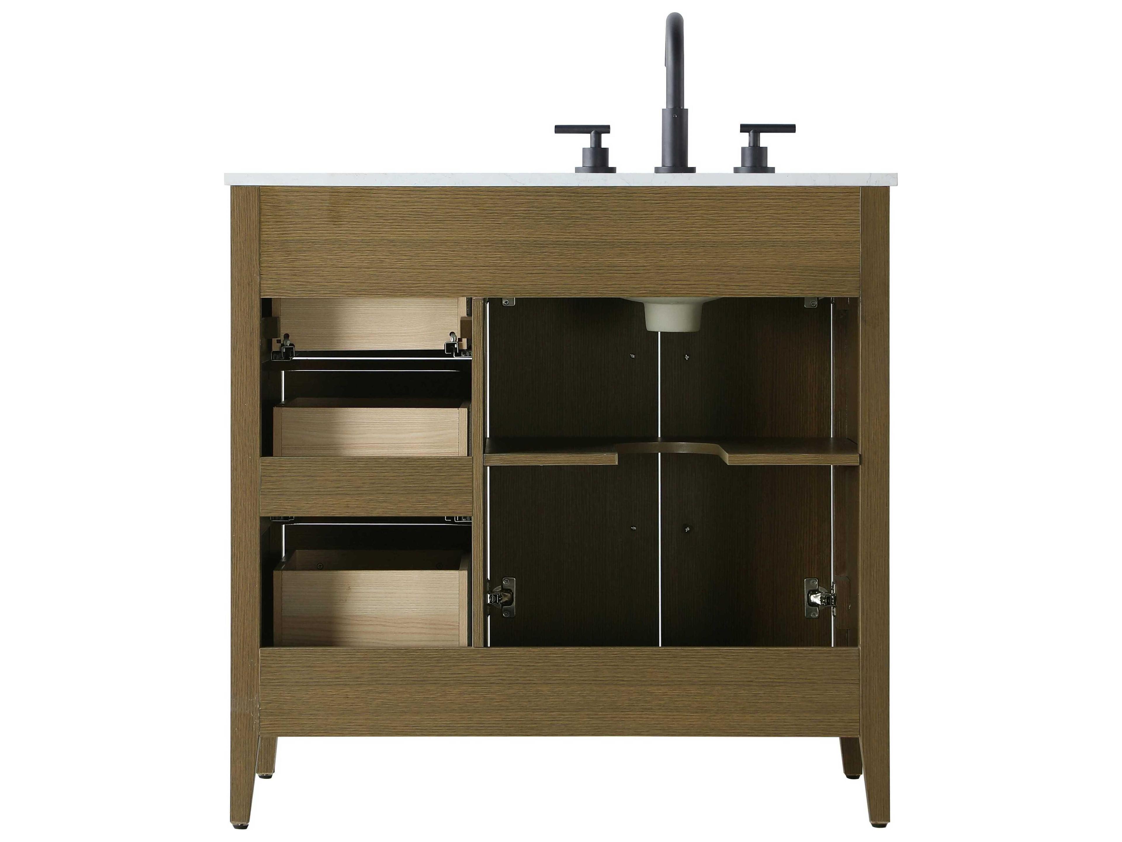 Elegant Lighting Millie Chestnut Brown Vanity