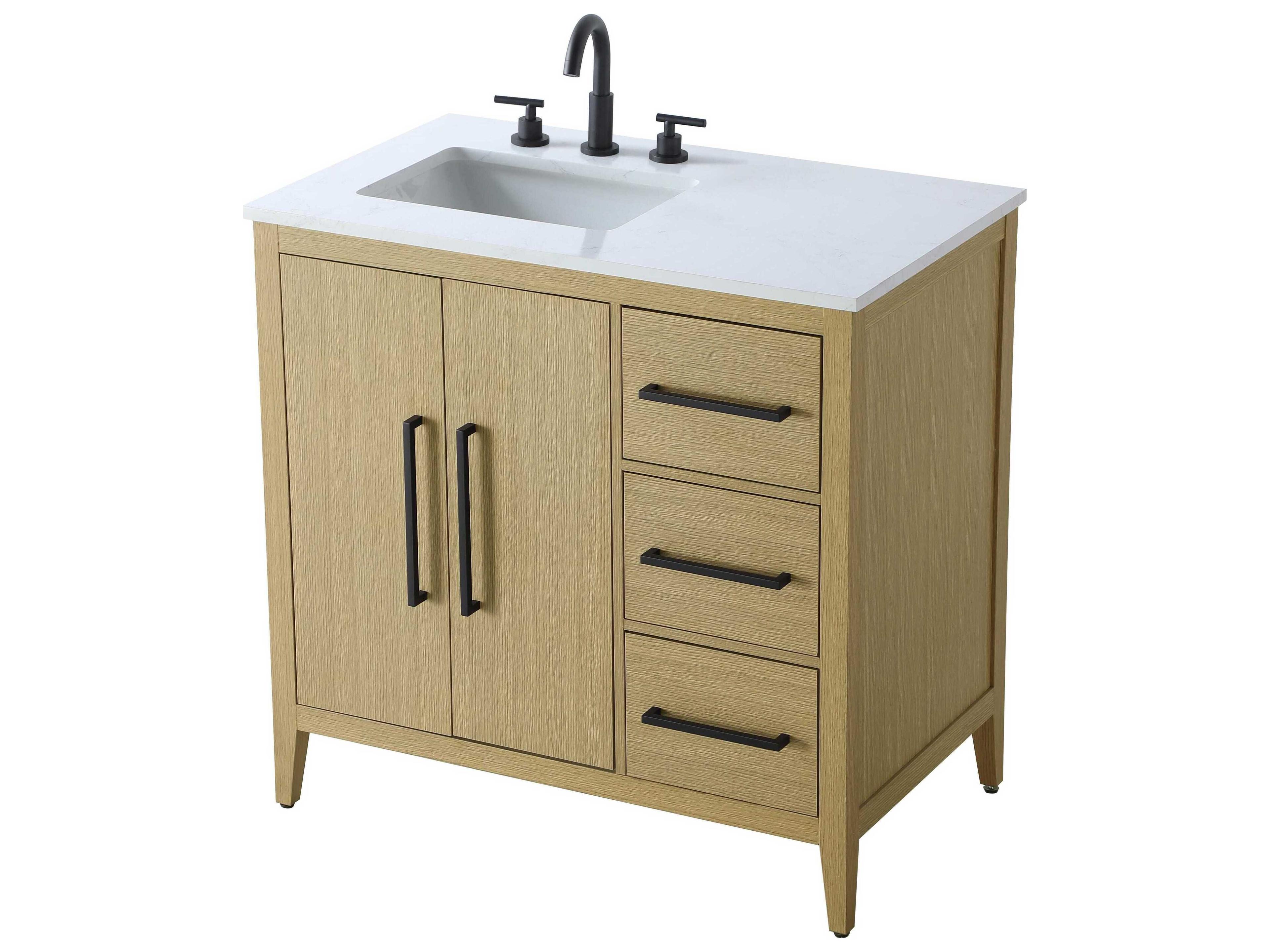 Elegant Lighting Millie Honey Brown Vanity