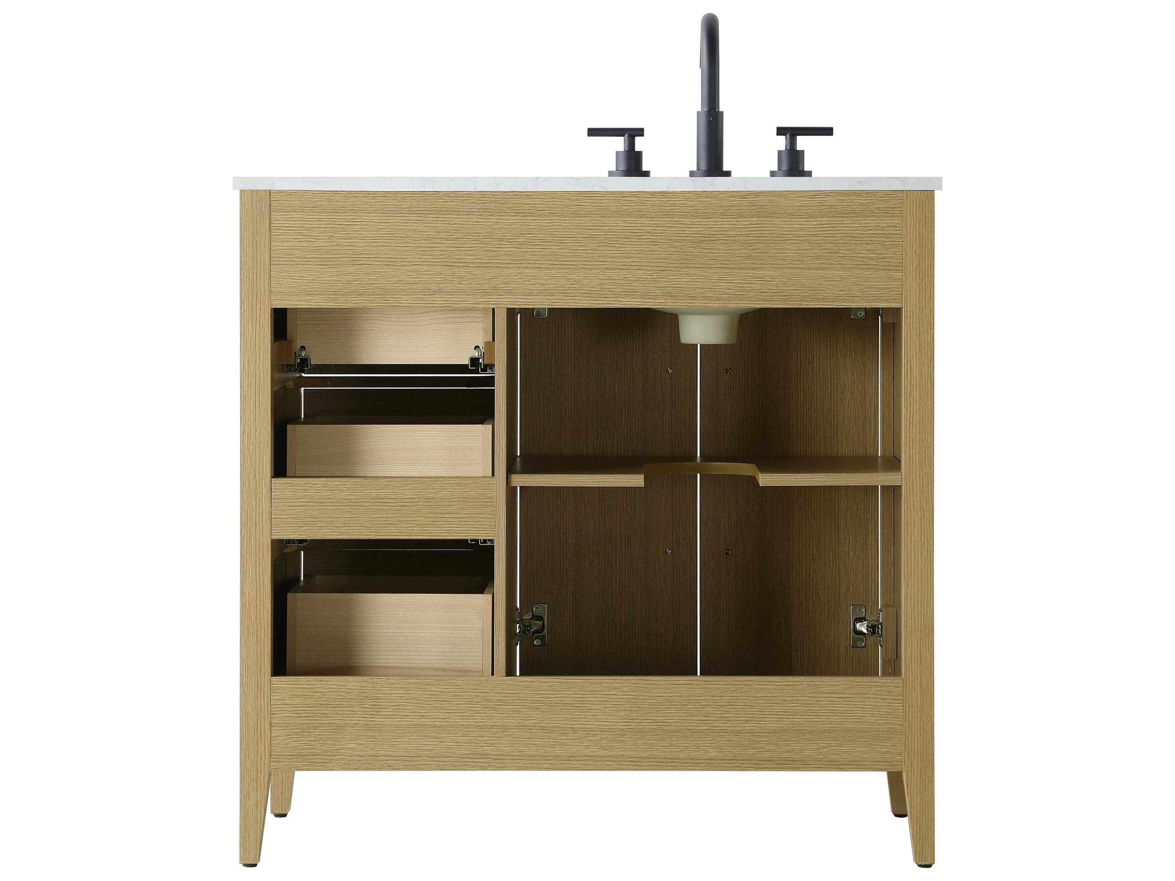 Elegant Lighting Millie Honey Brown Vanity