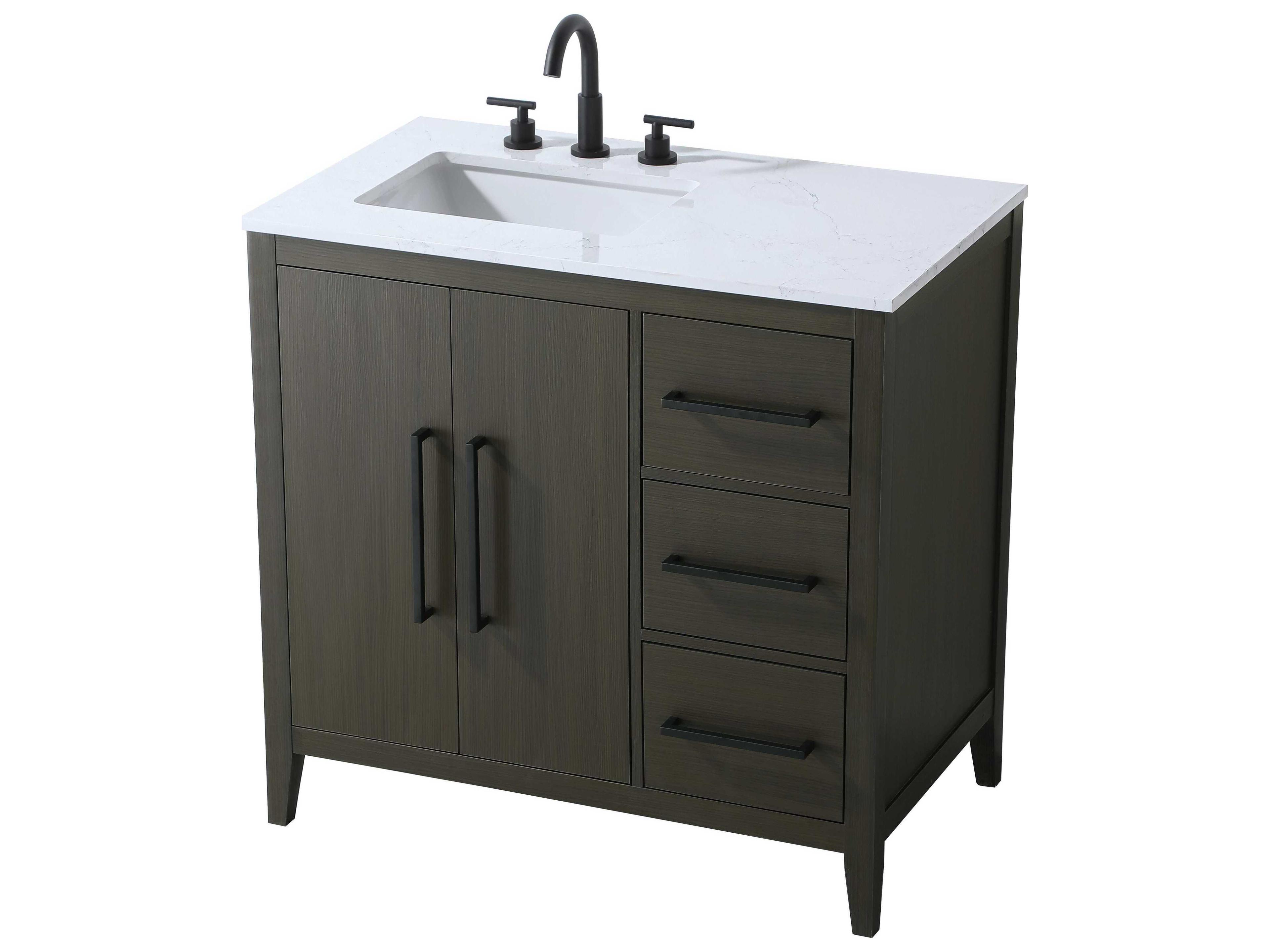 Elegant Lighting Millie Mocha Brown Vanity