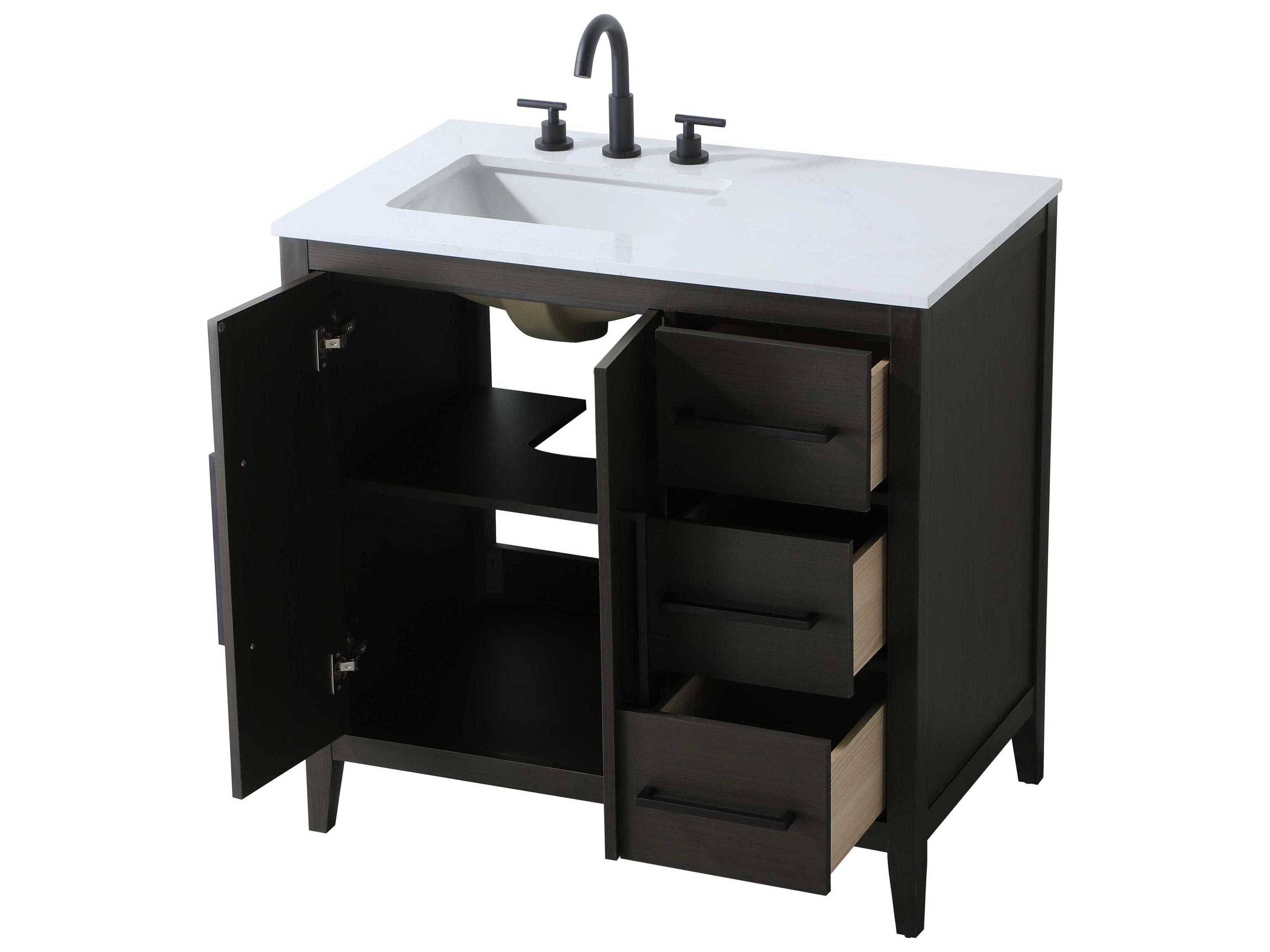 Elegant Lighting Millie Mocha Brown Vanity