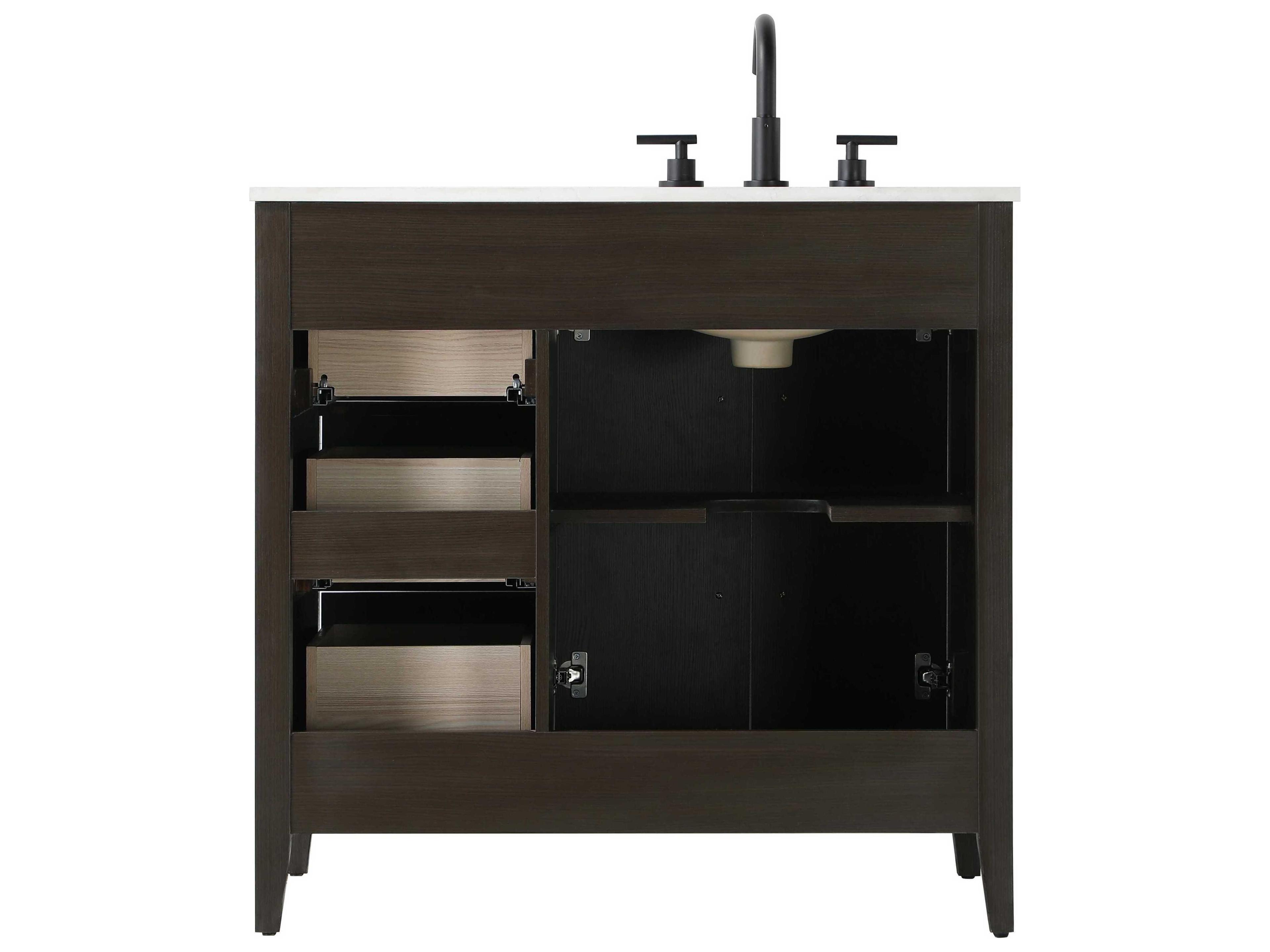 Elegant Lighting Millie Mocha Brown Vanity