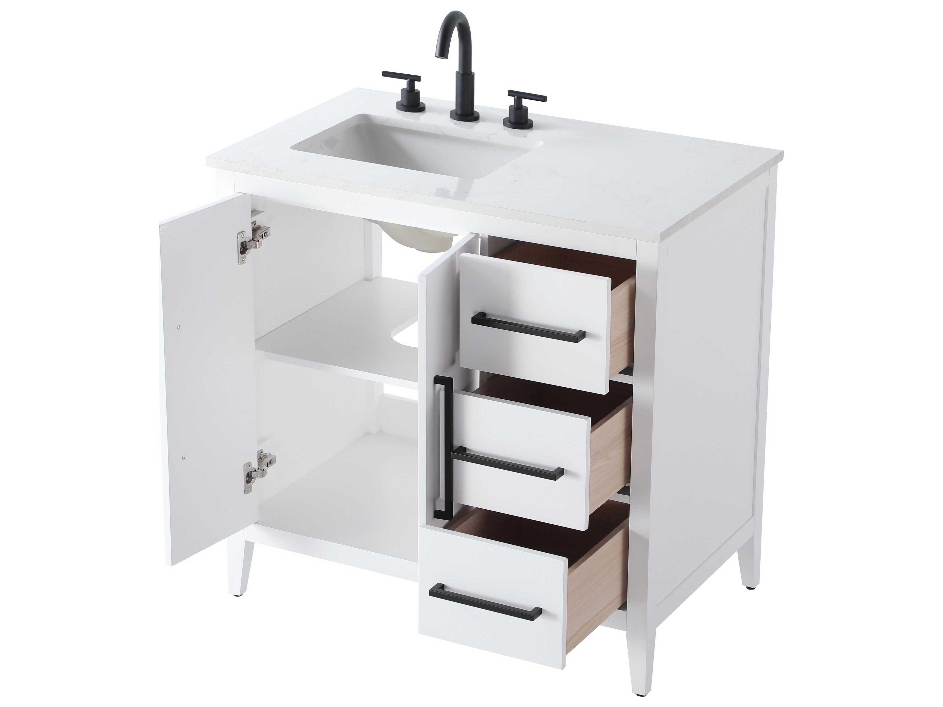 Elegant Lighting Millie White Vanity