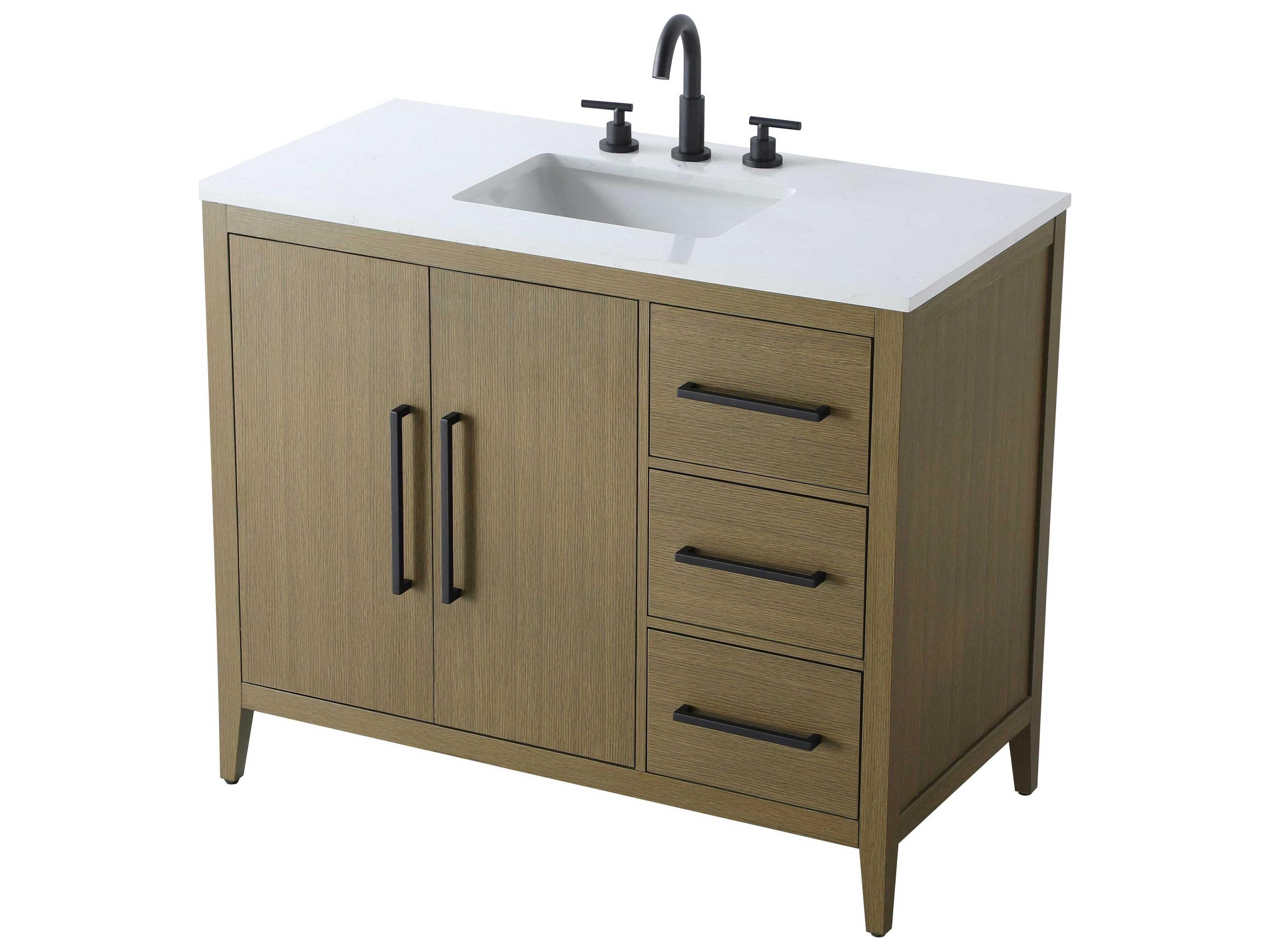 Elegant Lighting Millie Chestnut Brown Vanity