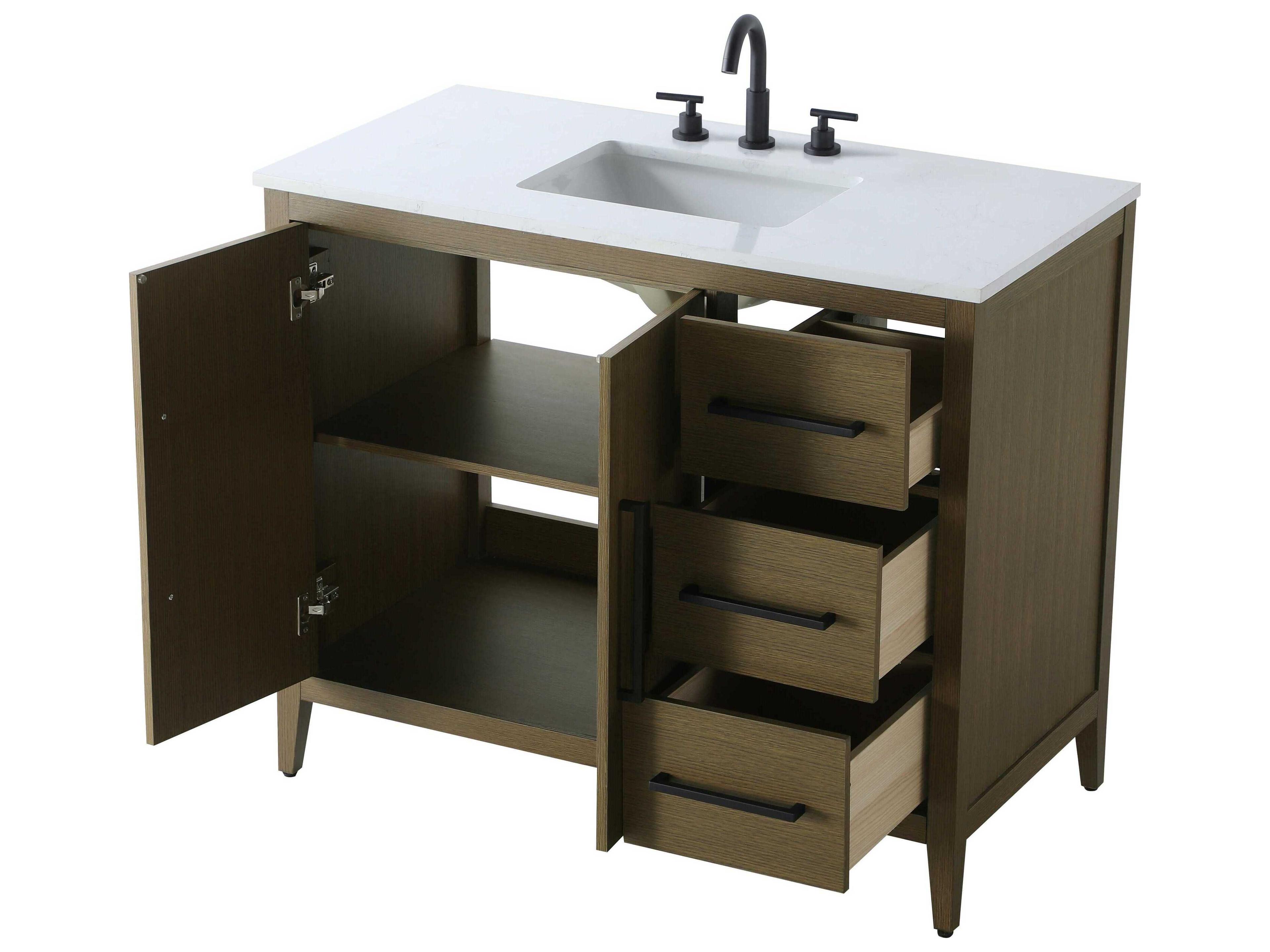 Elegant Lighting Millie Chestnut Brown Vanity