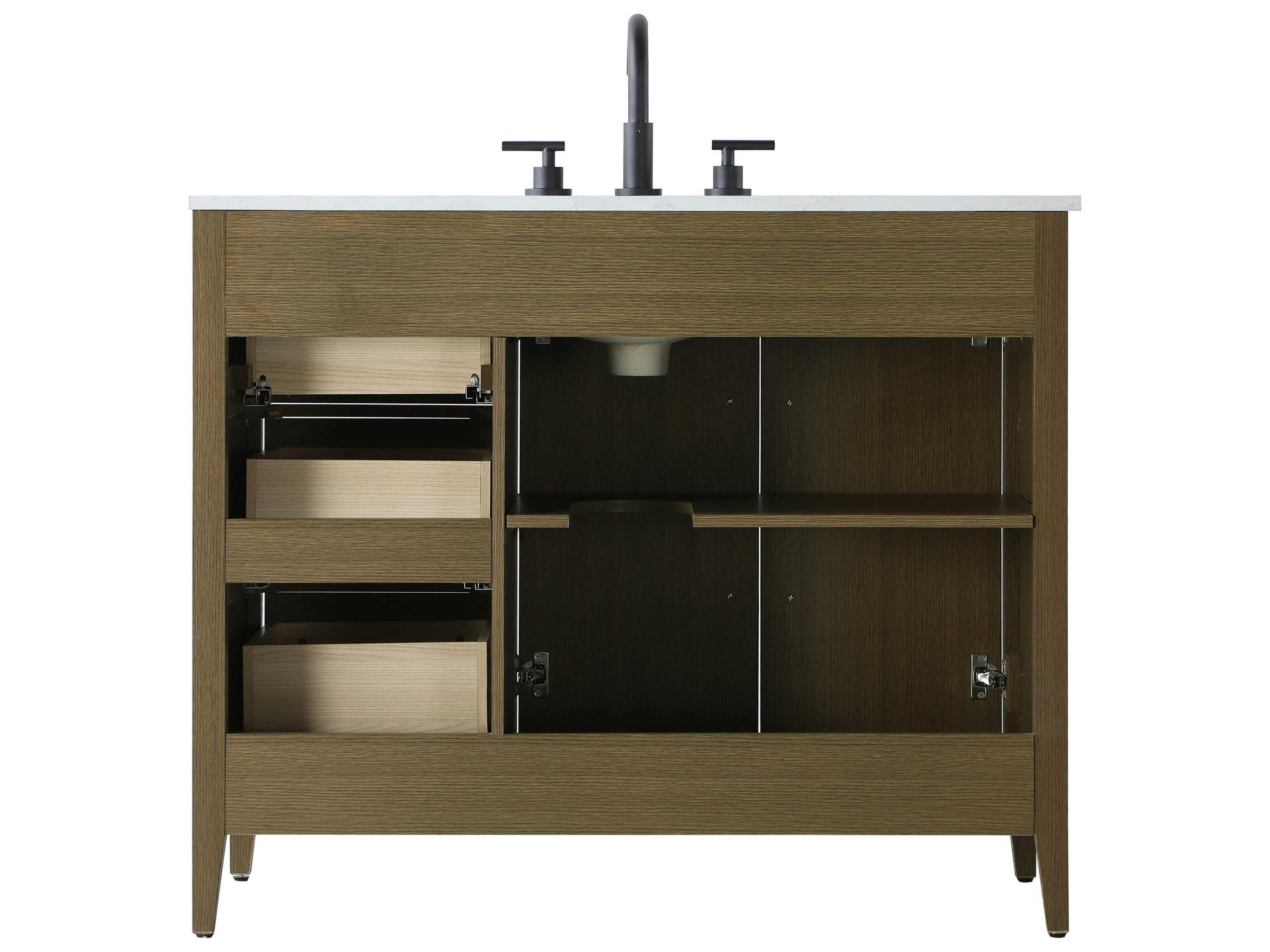 Elegant Lighting Millie Chestnut Brown Vanity