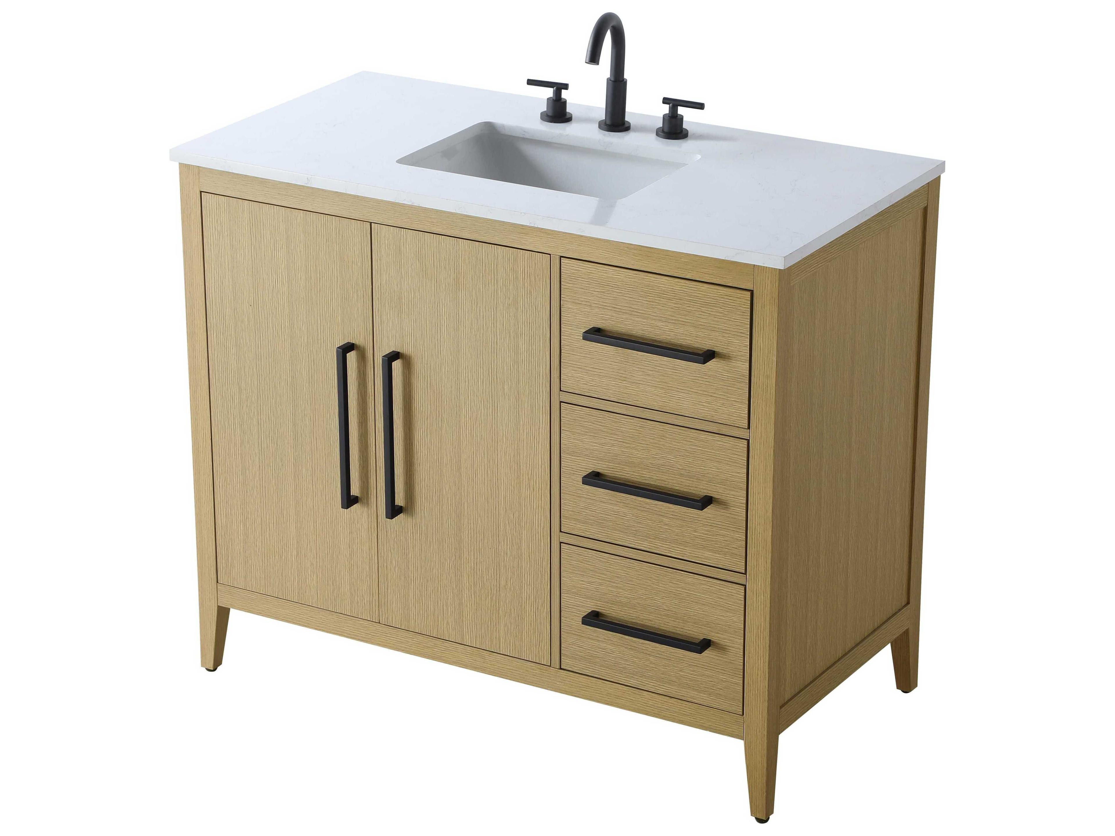 Elegant Lighting Millie Honey Brown Vanity