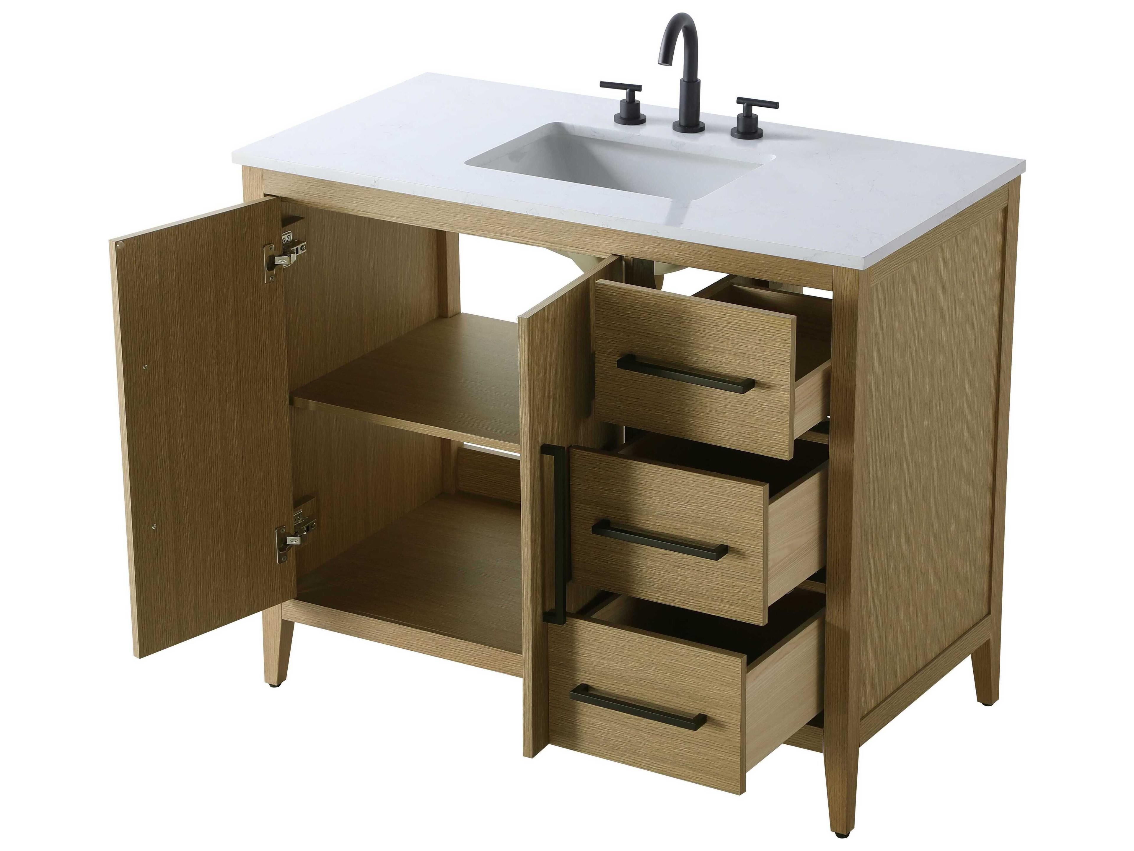 Elegant Lighting Millie Honey Brown Vanity