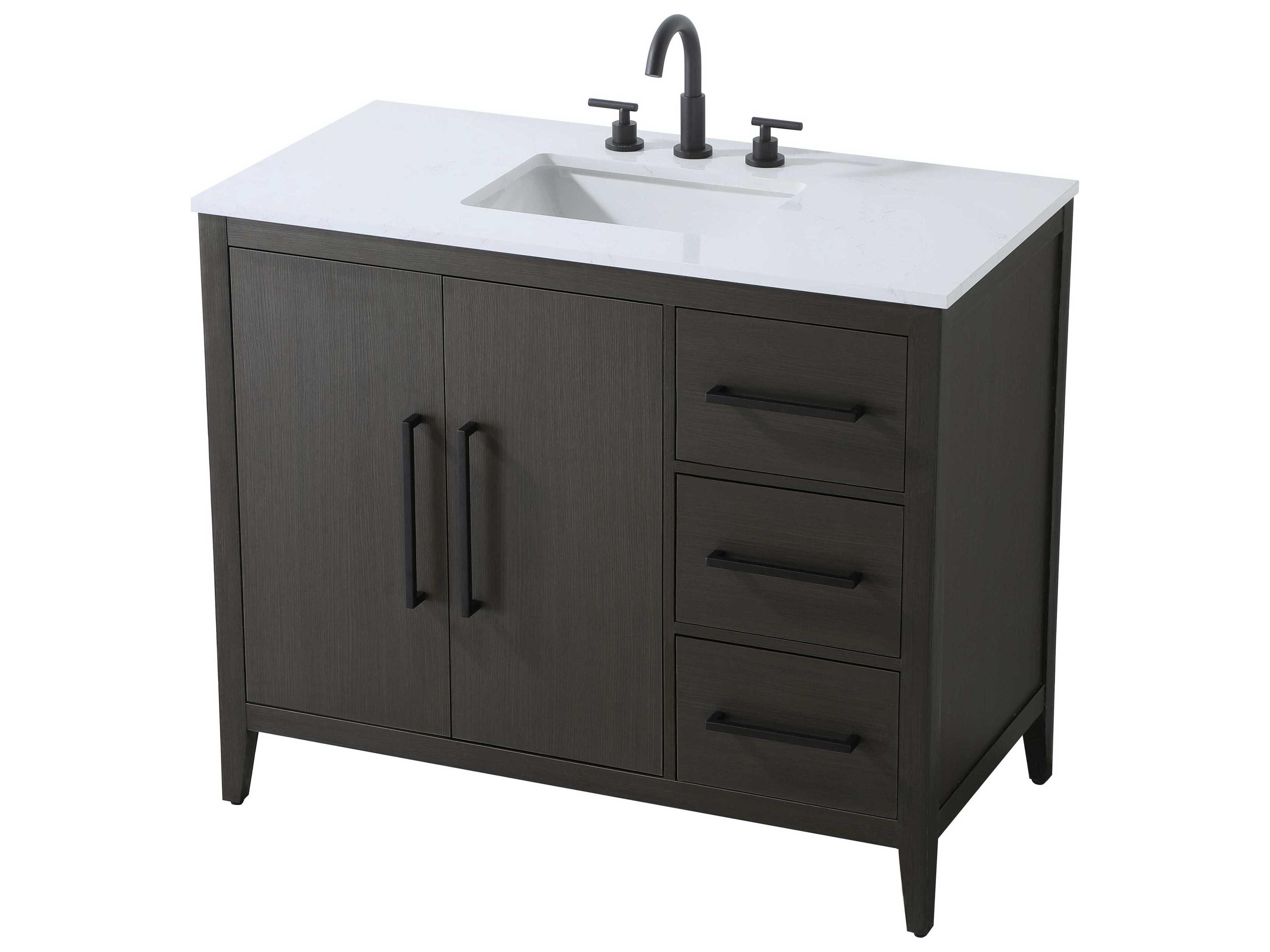 Elegant Lighting Millie Mocha Brown Vanity