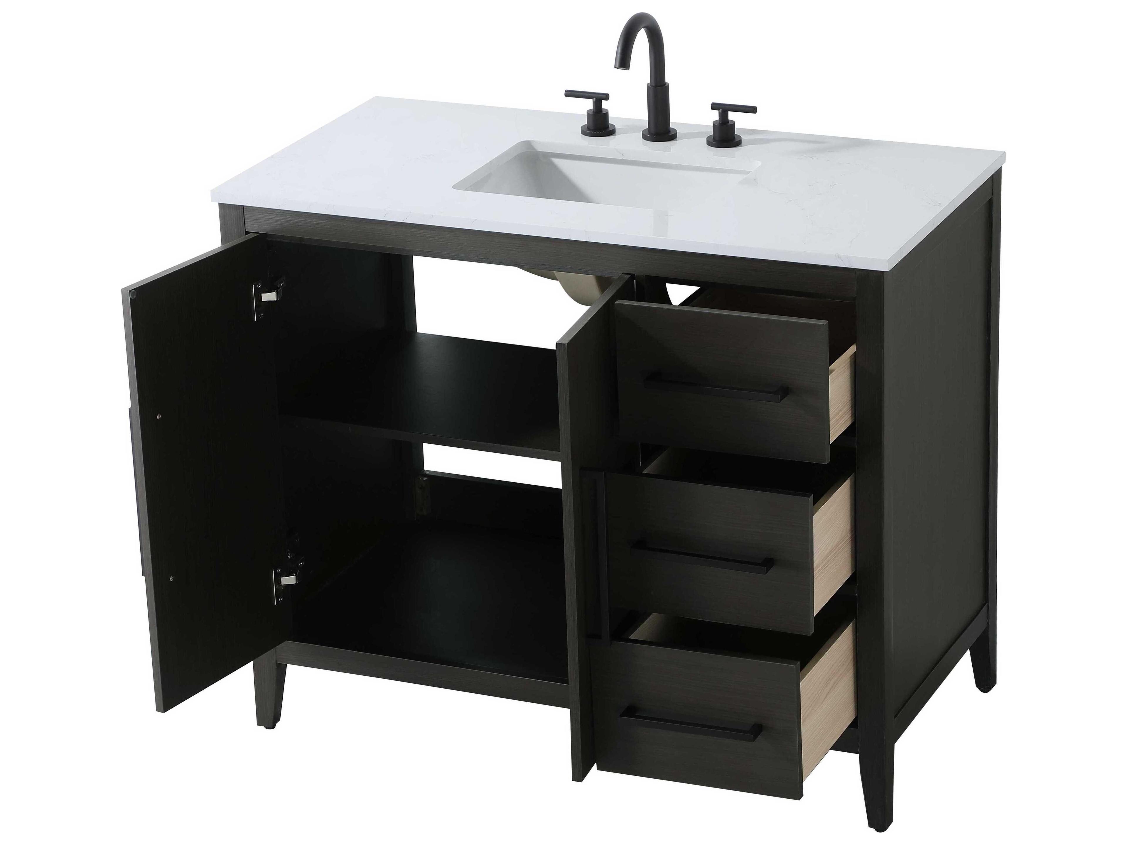 Elegant Lighting Millie Mocha Brown Vanity