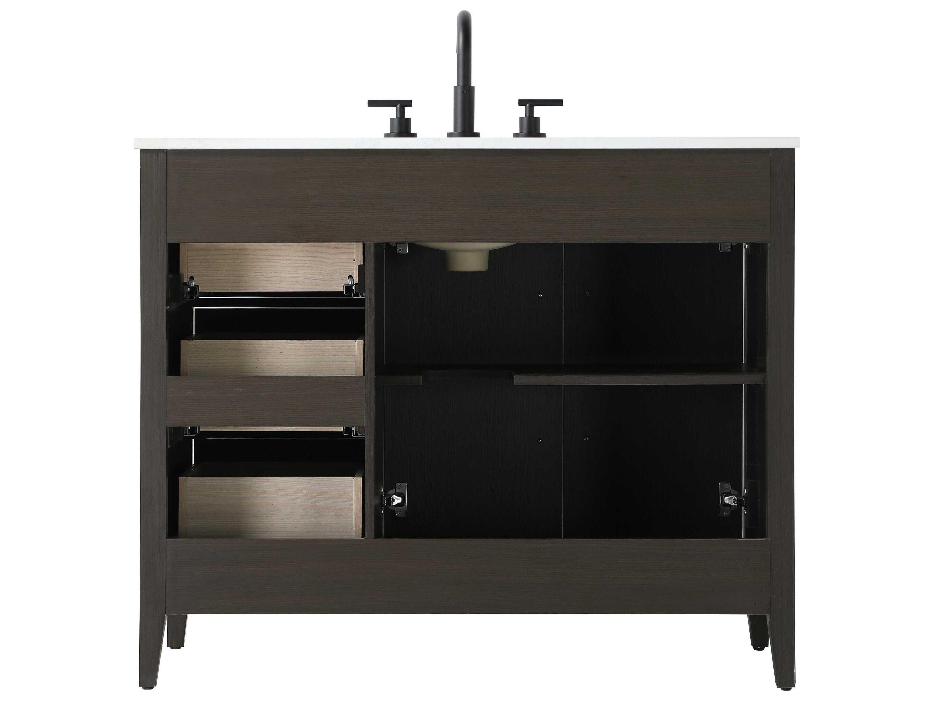 Elegant Lighting Millie Mocha Brown Vanity