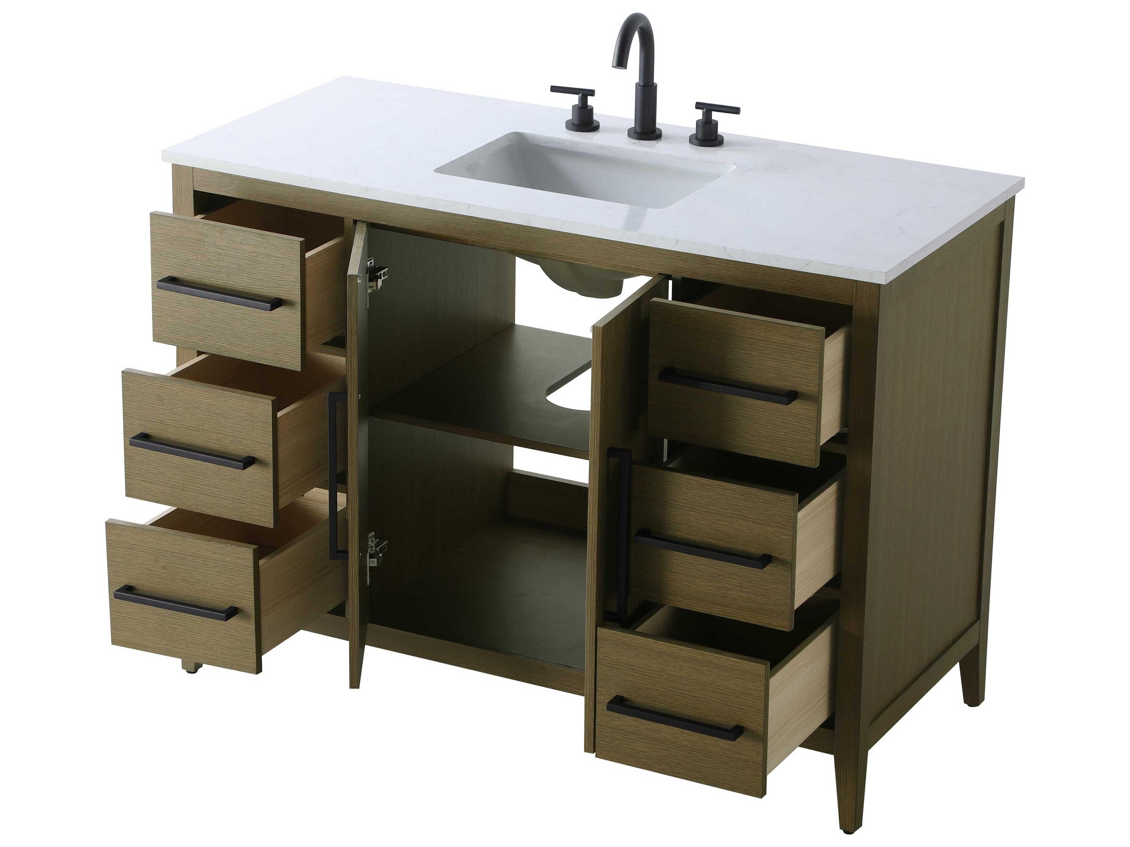 Elegant Lighting Millie Chestnut Brown Vanity