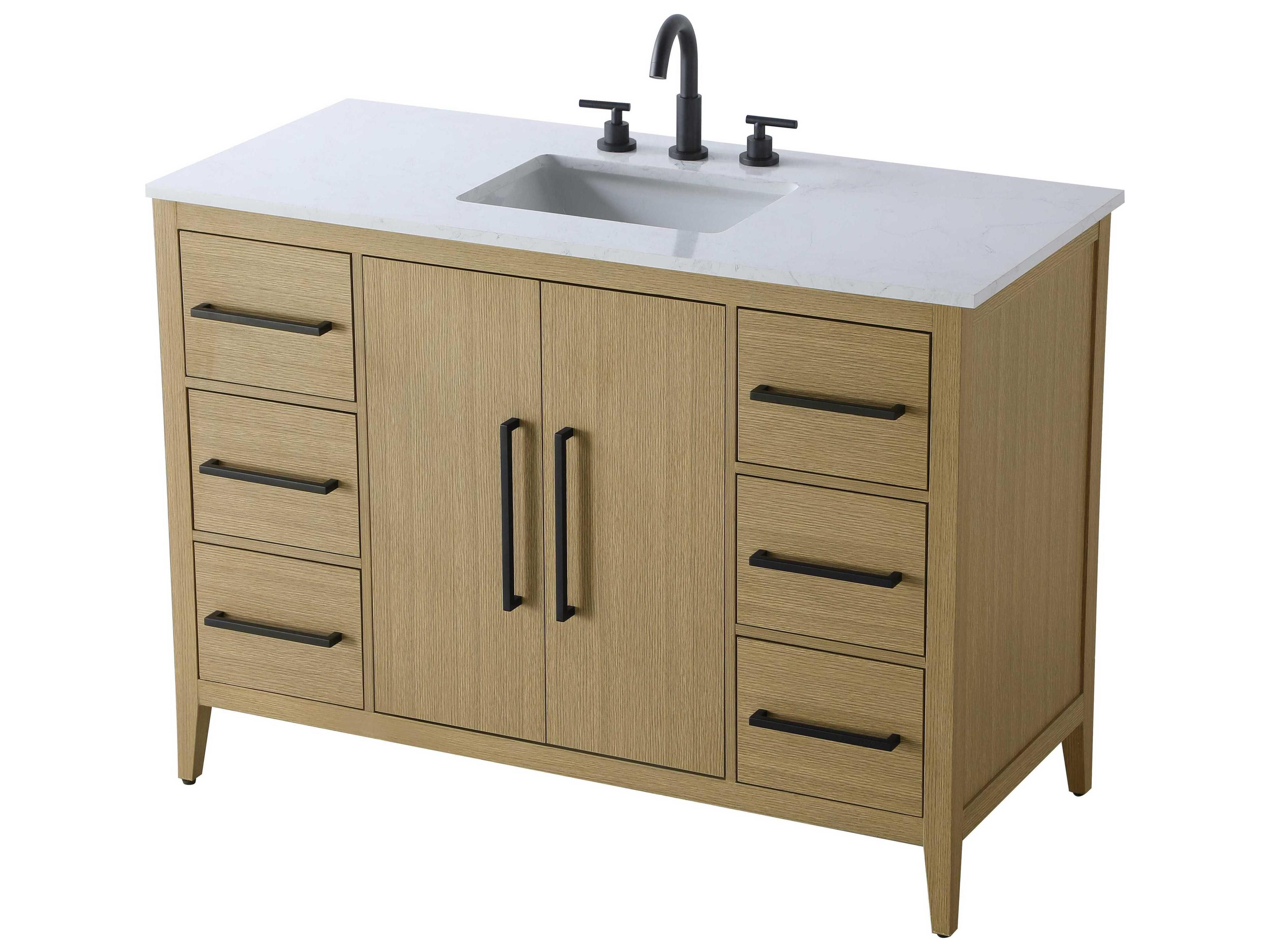 Elegant Lighting Millie Honey Brown Vanity