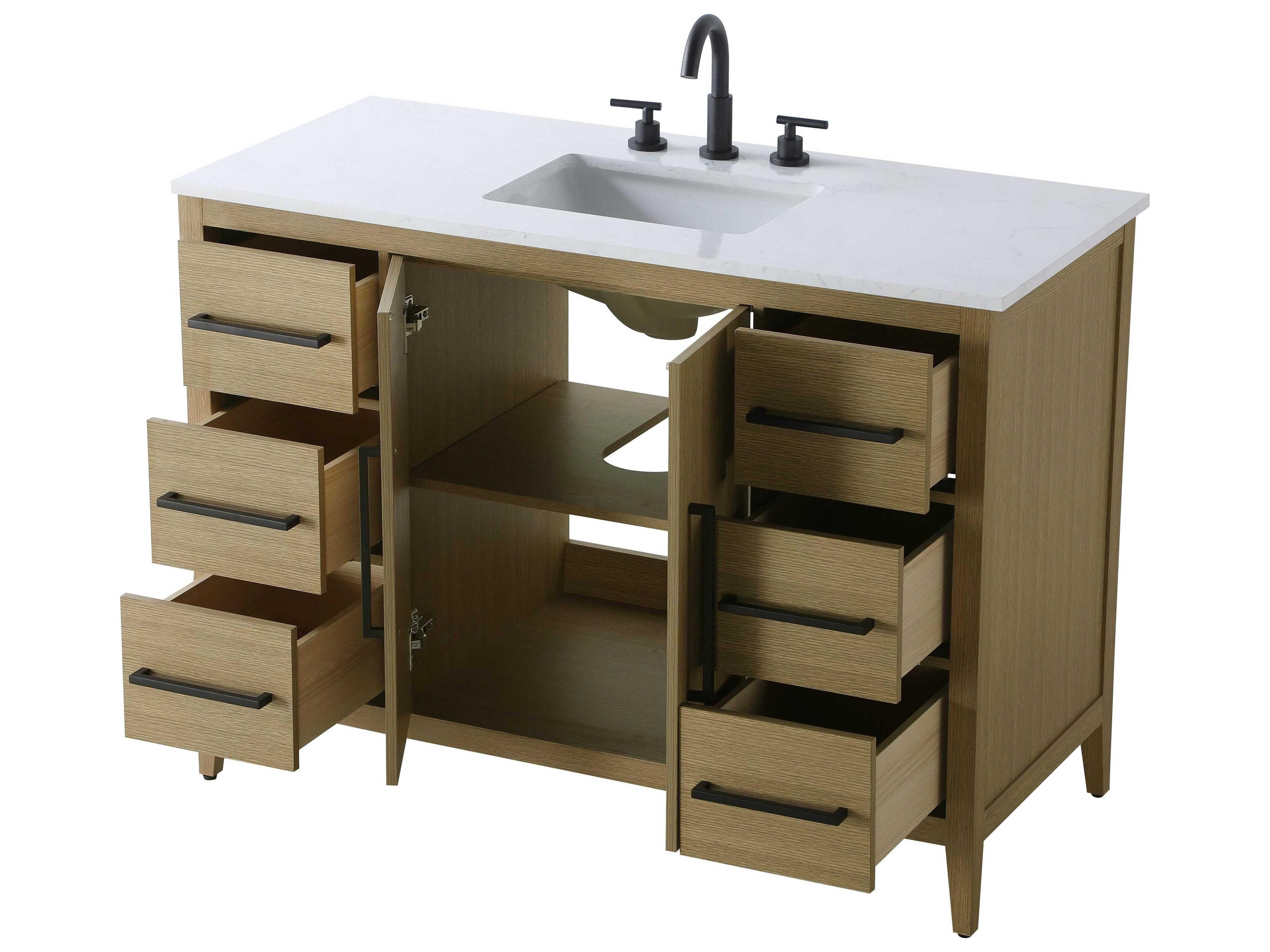 Elegant Lighting Millie Honey Brown Vanity