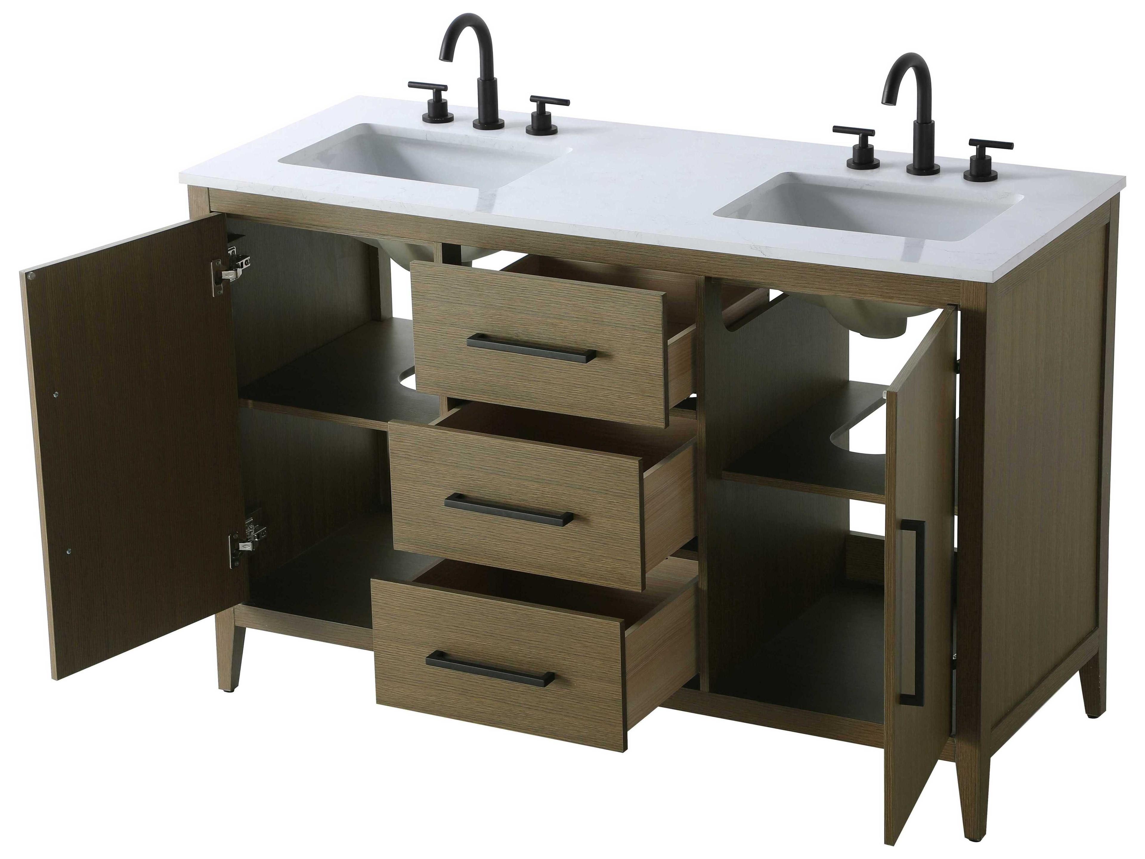 Elegant Lighting Millie Chestnut Brown Vanity