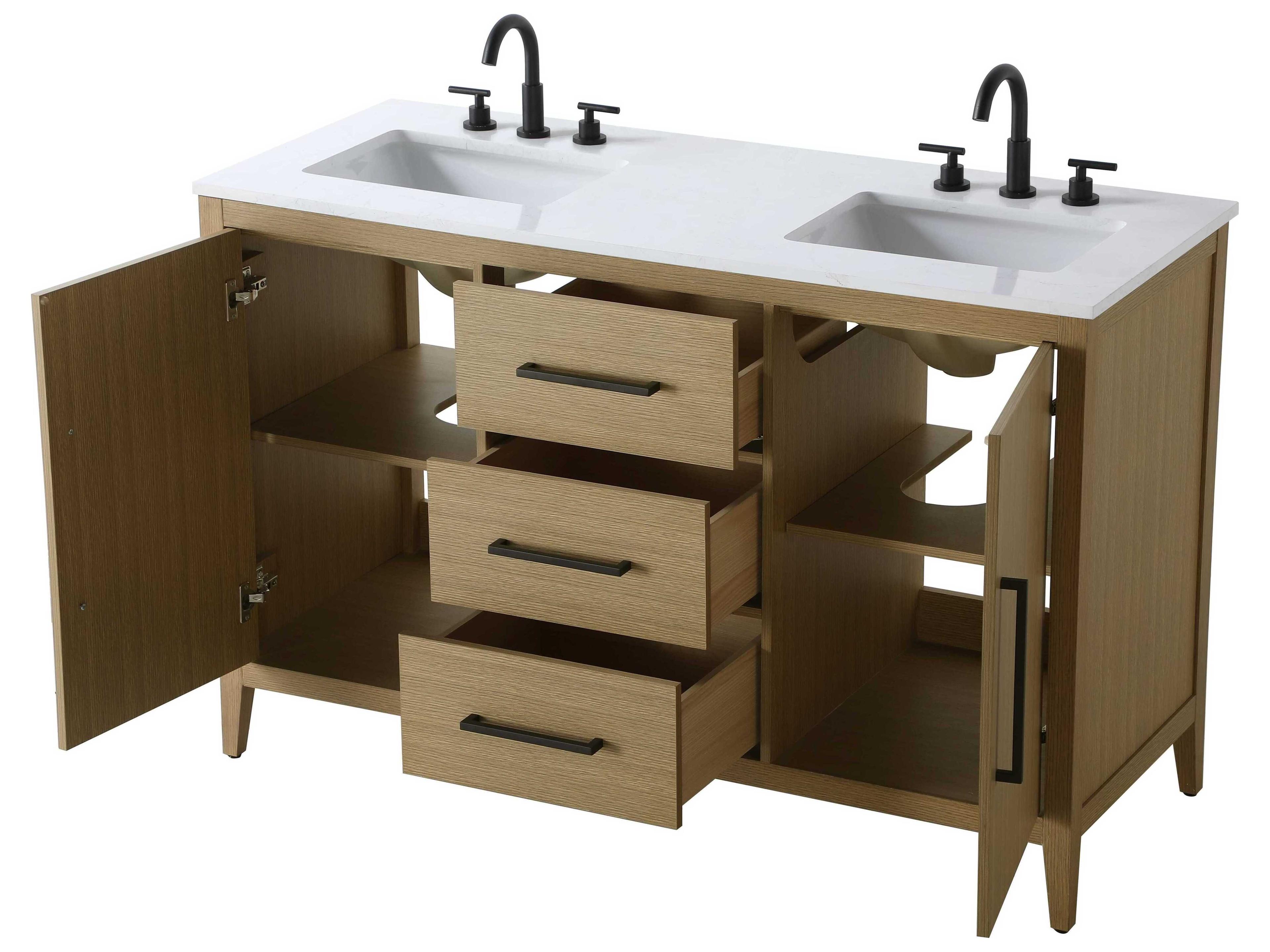 Elegant Lighting Millie Honey Brown Vanity