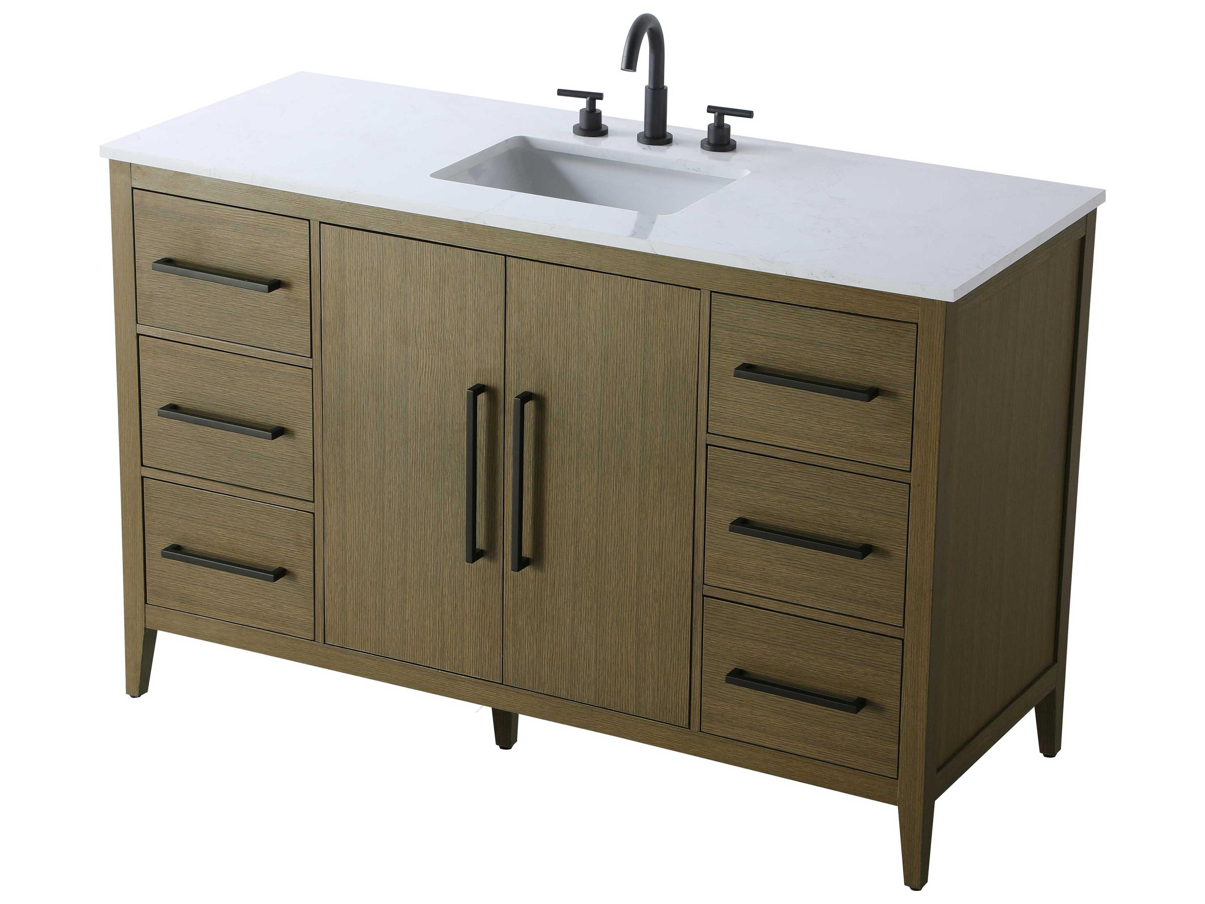 Elegant Lighting Millie Chestnut Brown Vanity