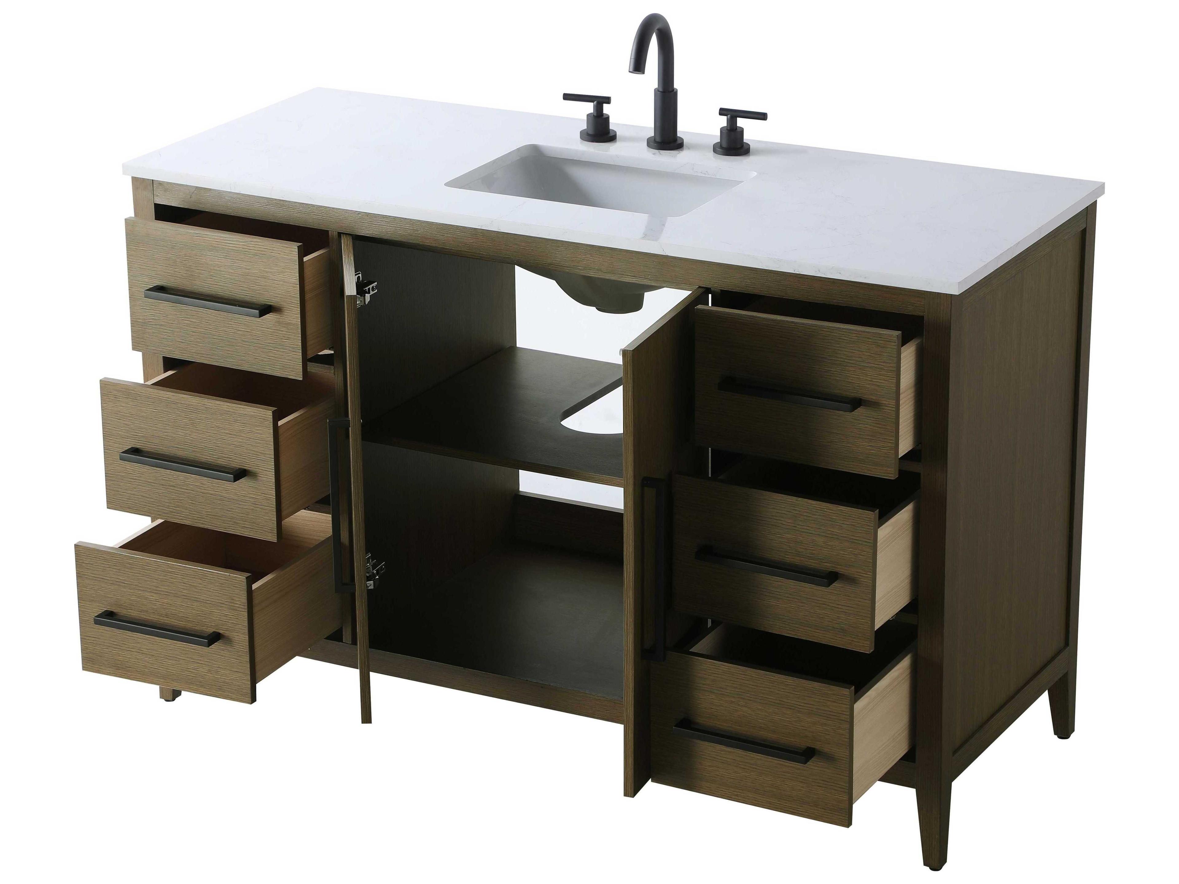 Elegant Lighting Millie Chestnut Brown Vanity