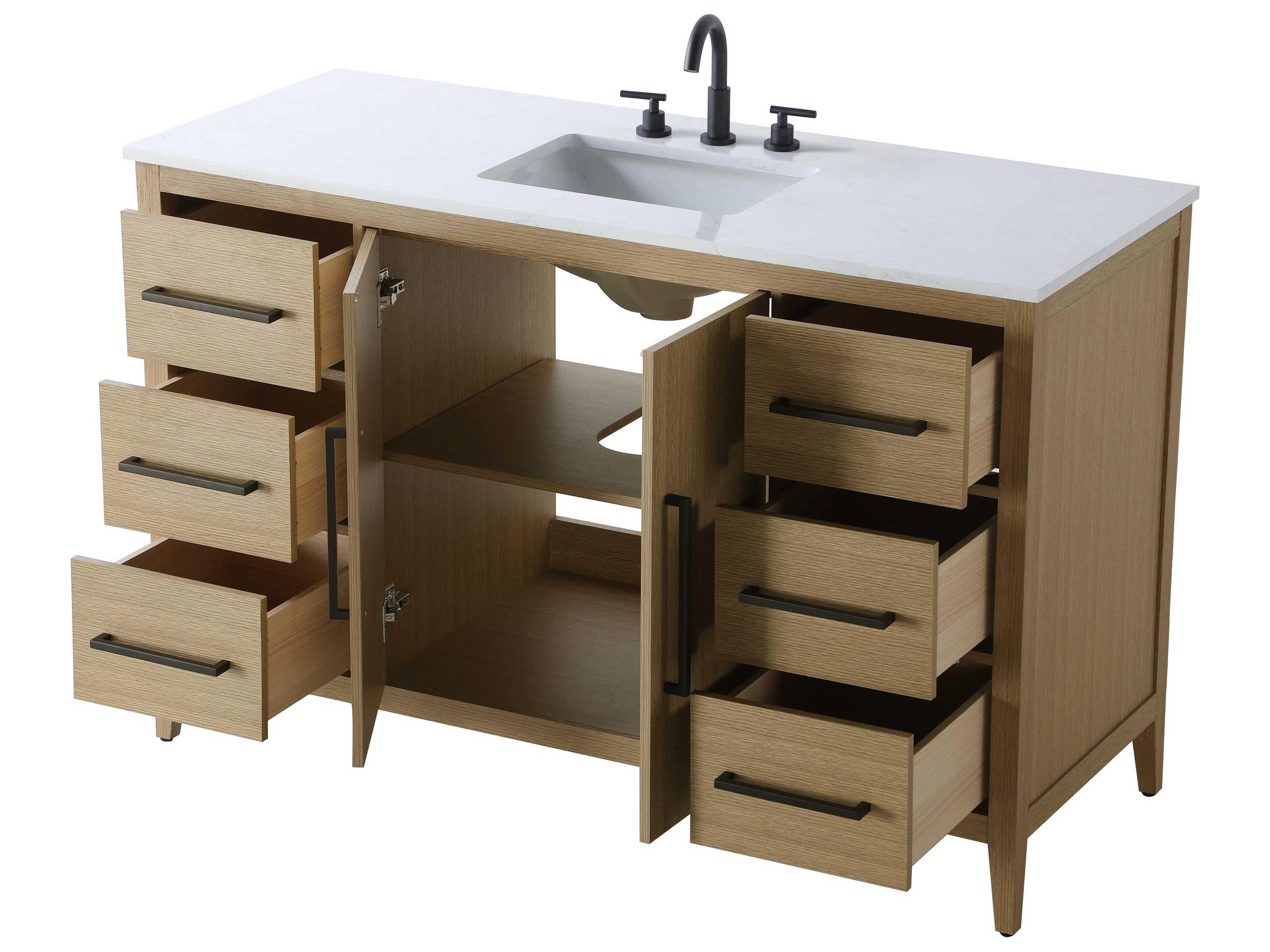 Elegant Lighting Millie Honey Brown Vanity