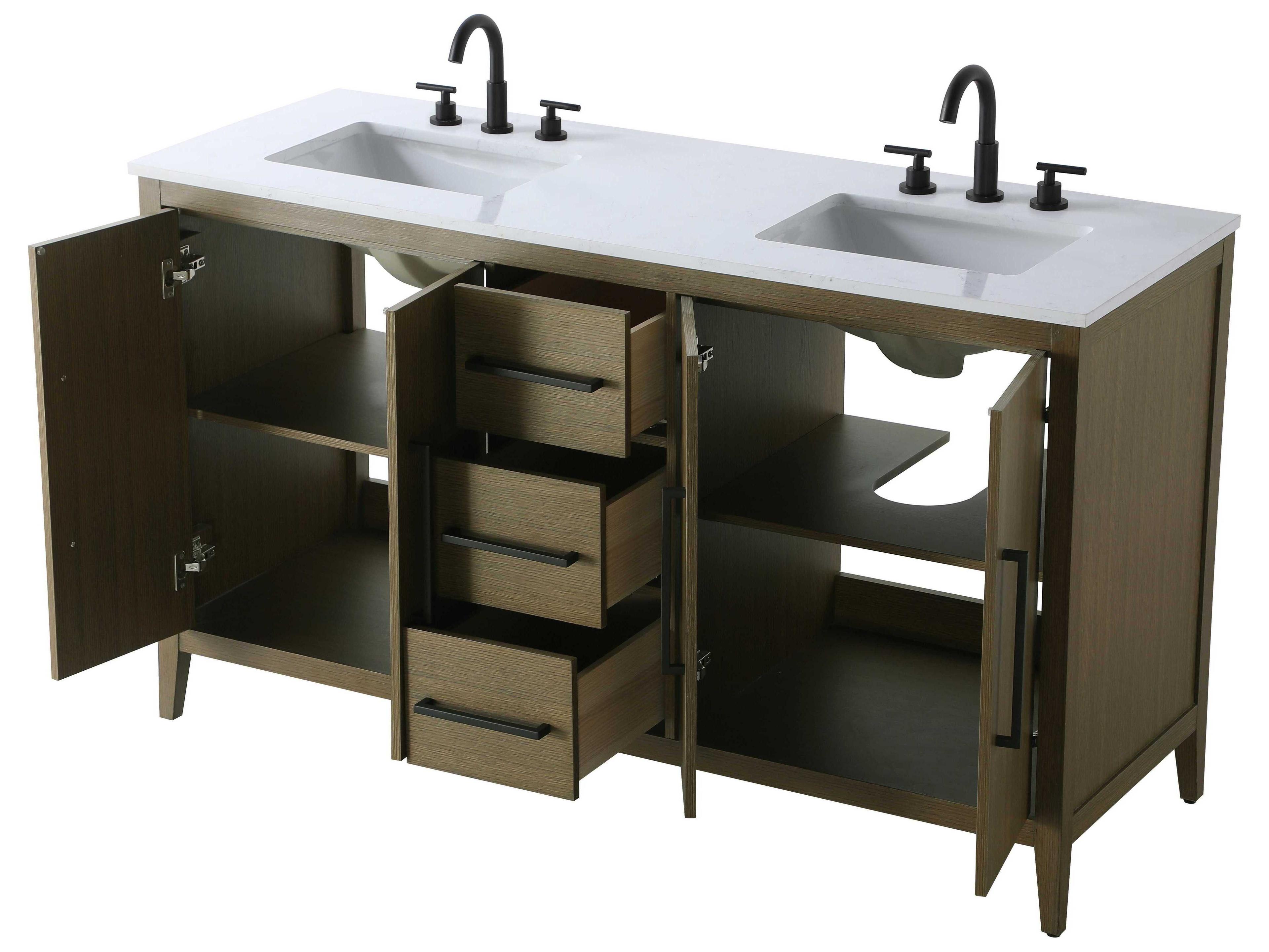 Elegant Lighting Millie Chestnut Brown Vanity