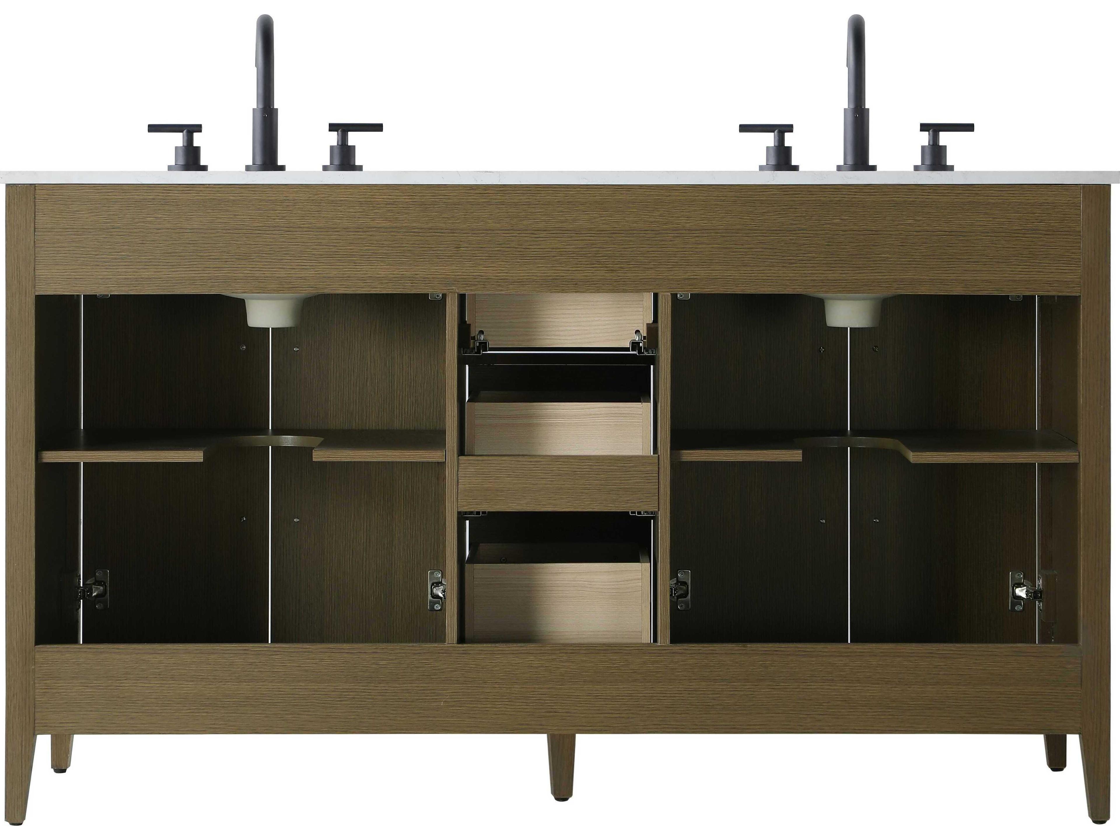 Elegant Lighting Millie Chestnut Brown Vanity