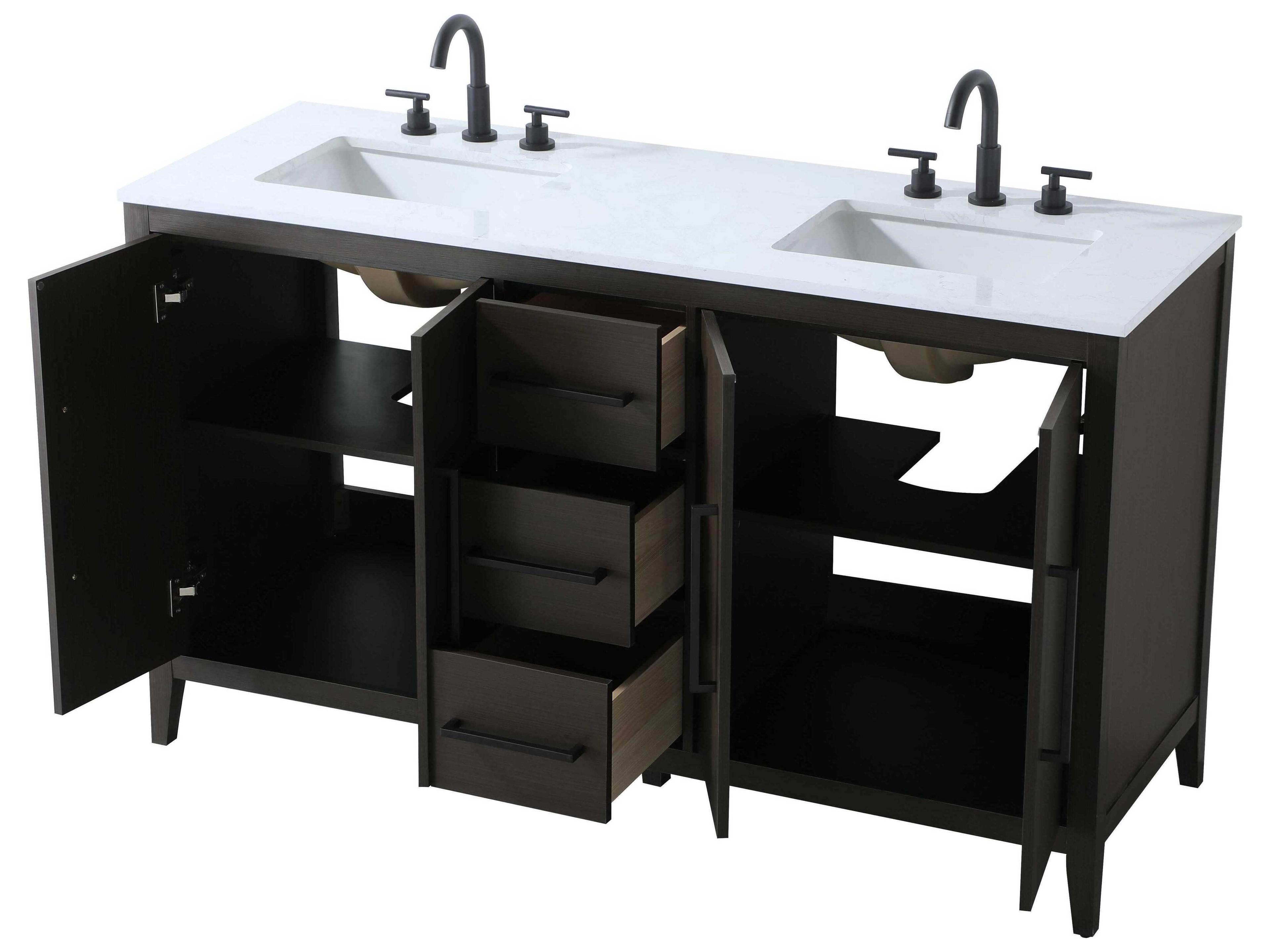 Elegant Lighting Millie Mocha Brown Vanity