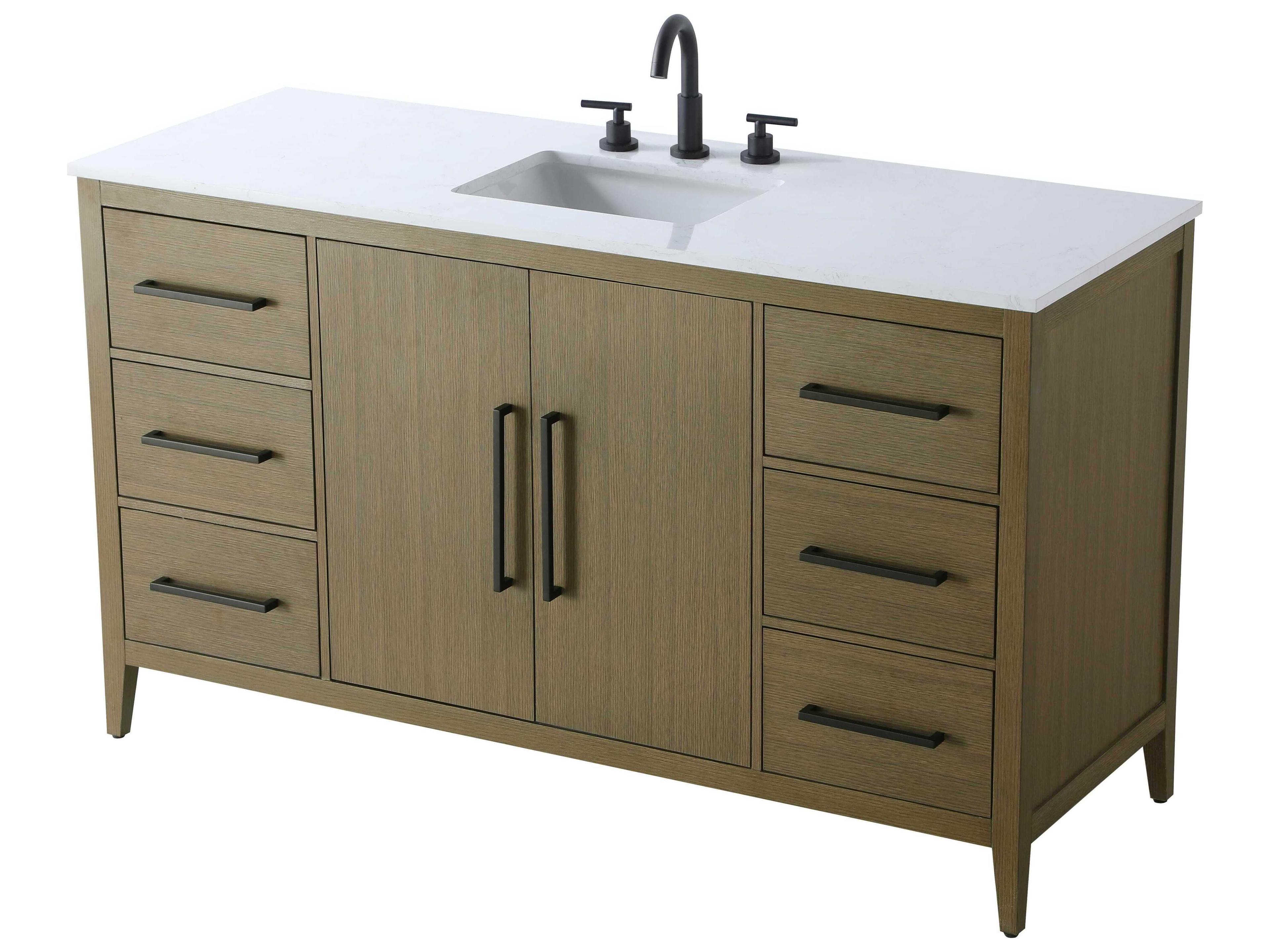 Elegant Lighting Millie Chestnut Brown Vanity