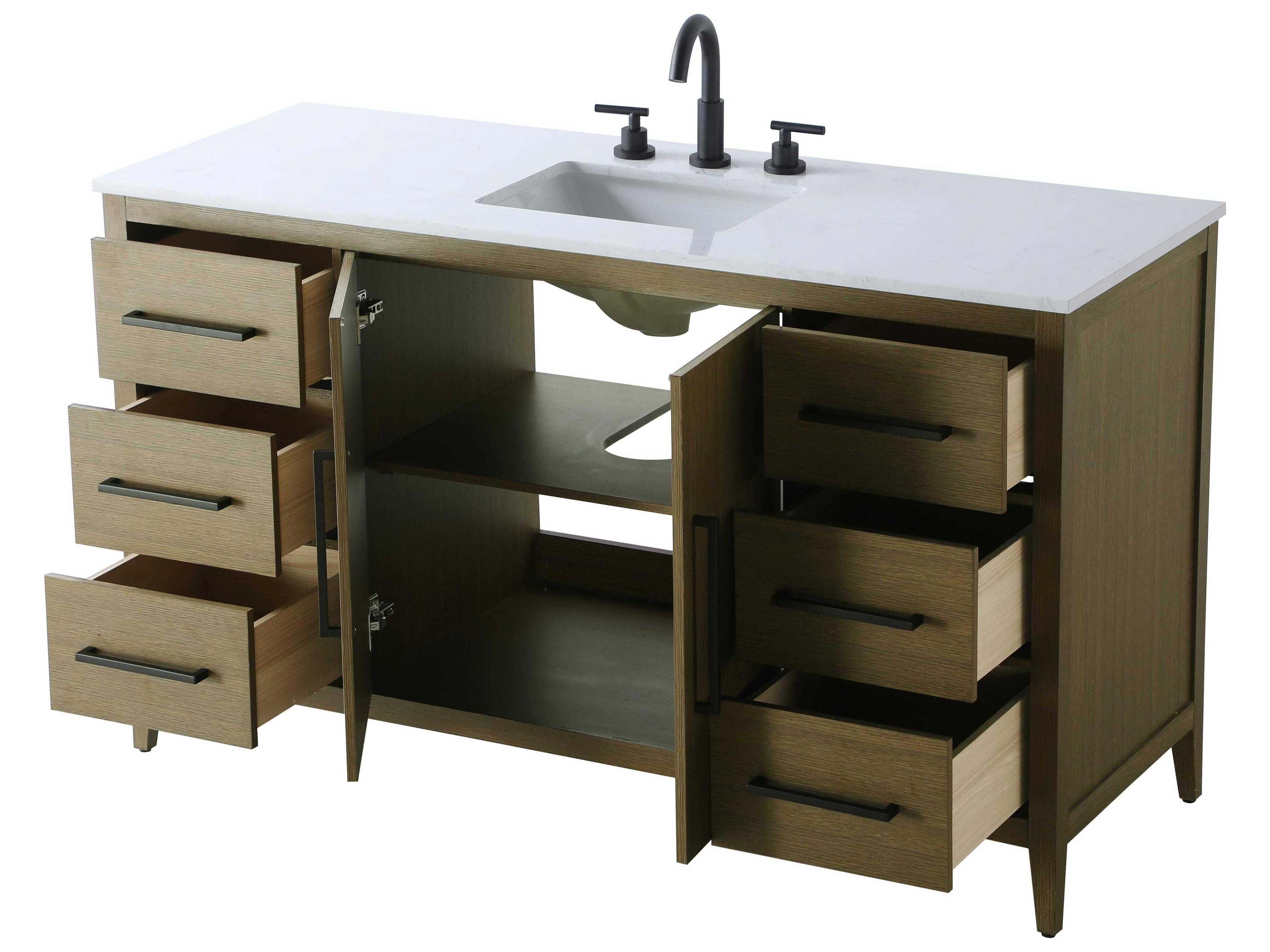 Elegant Lighting Millie Chestnut Brown Vanity