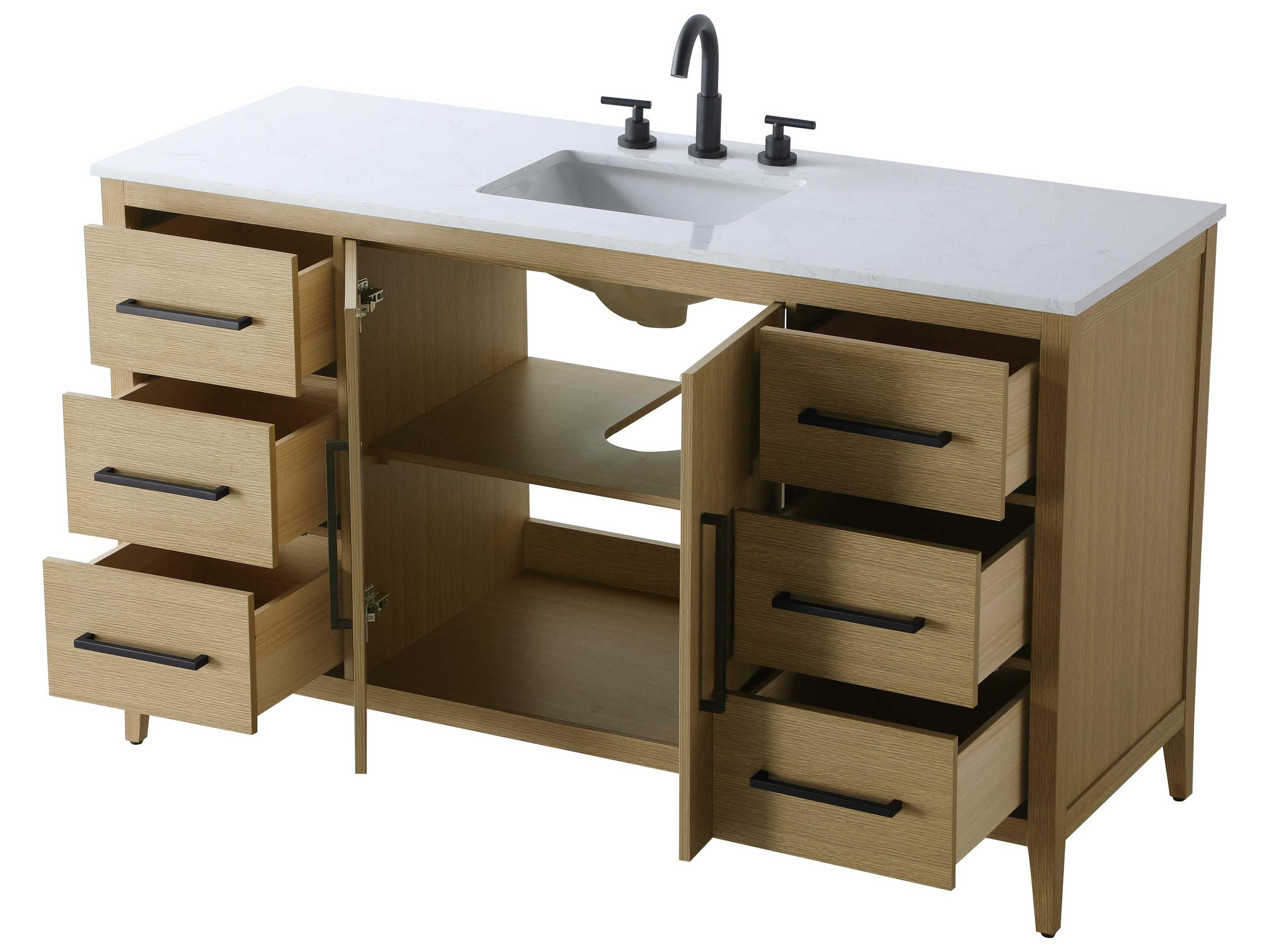 Elegant Lighting Millie Honey Brown Vanity