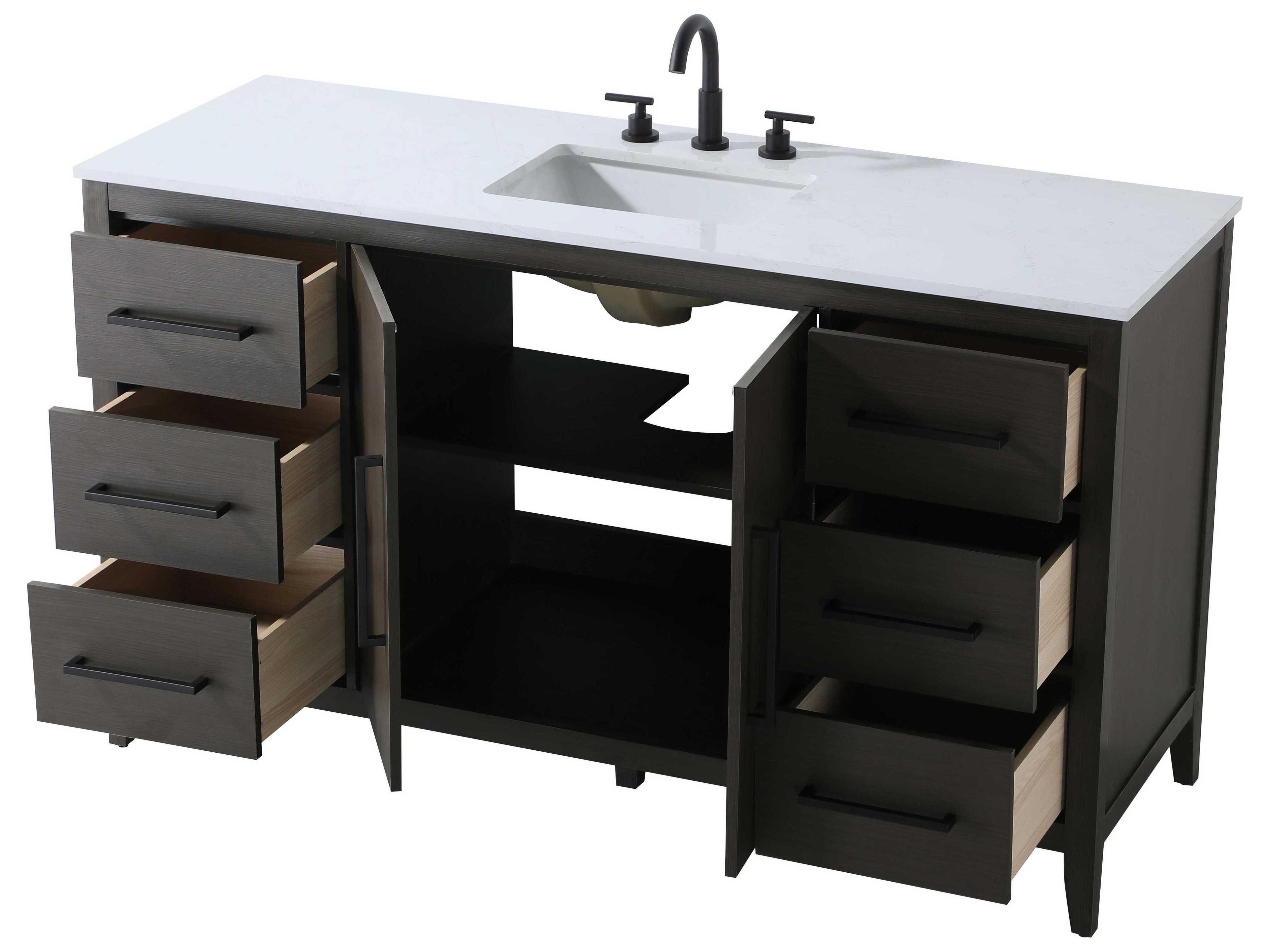 Elegant Lighting Millie Mocha Brown Vanity