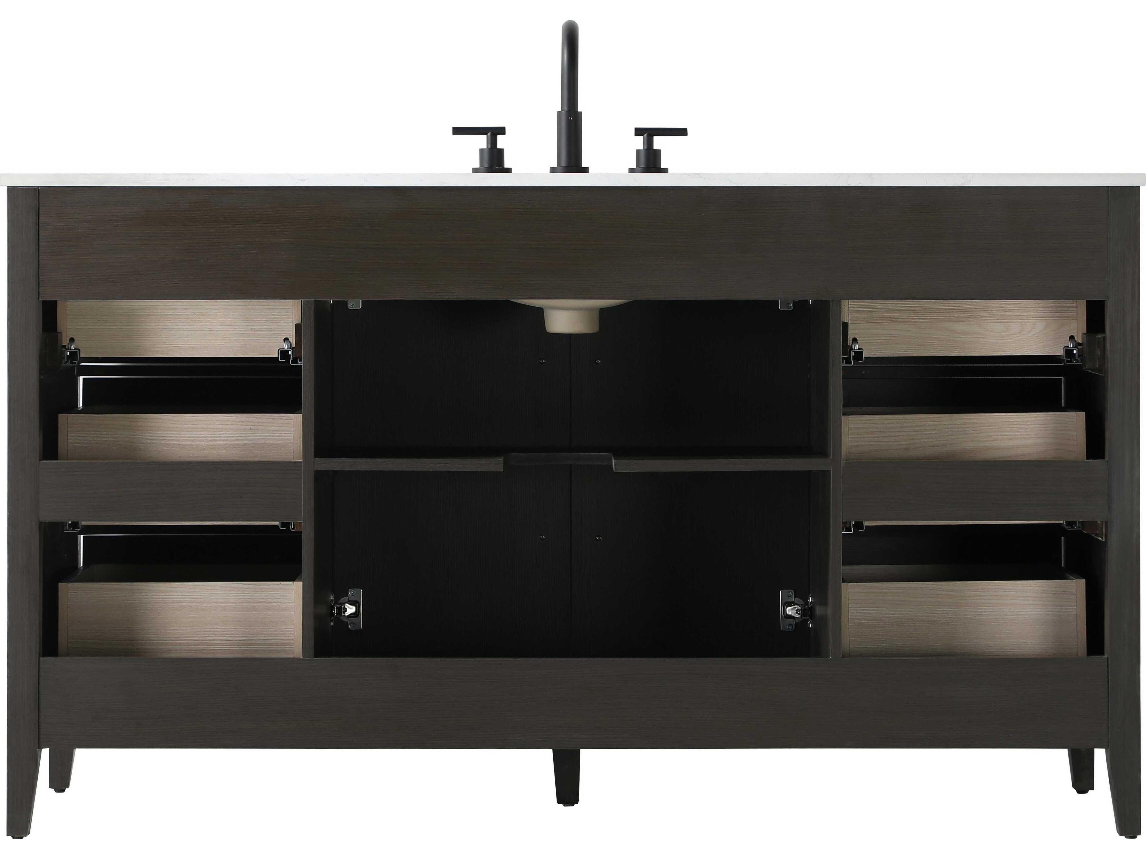 Elegant Lighting Millie Mocha Brown Vanity