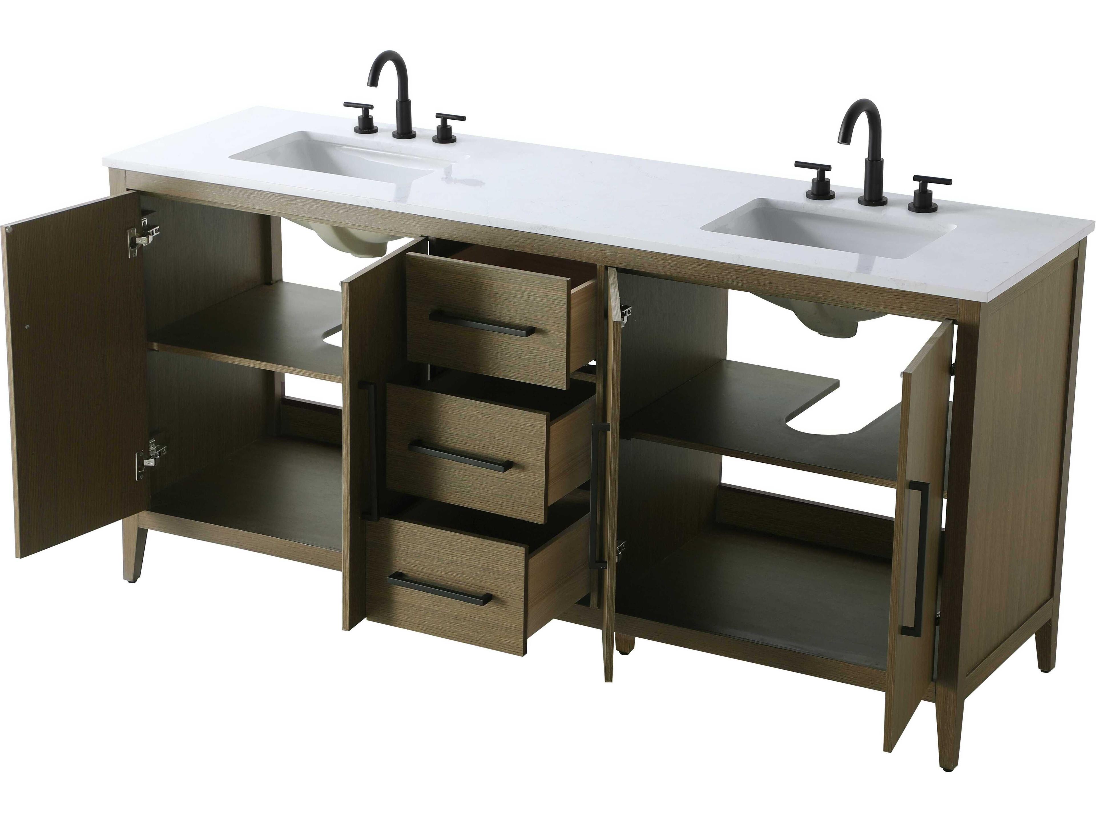 Elegant Lighting Millie Chestnut Brown Vanity