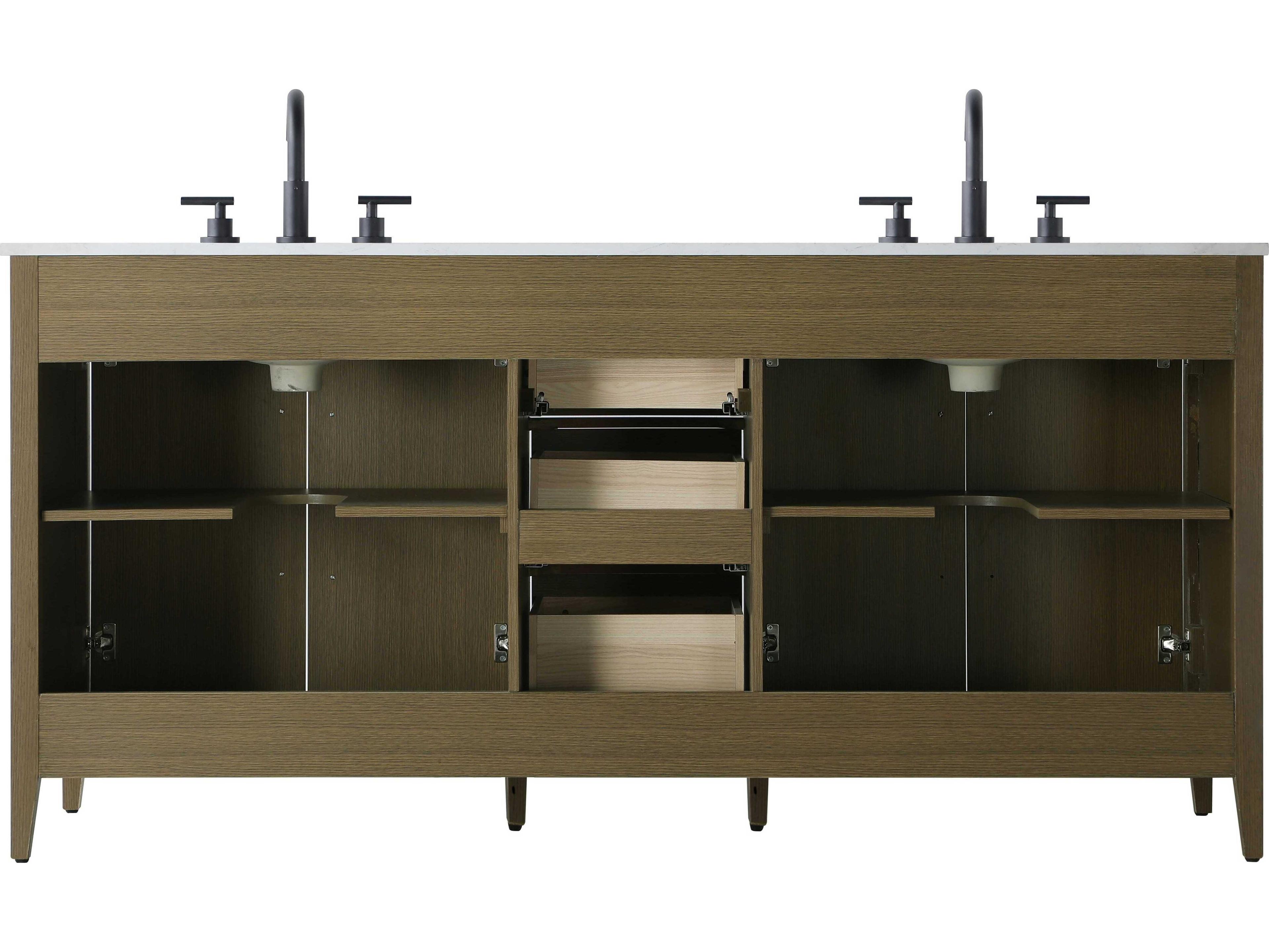 Elegant Lighting Millie Chestnut Brown Vanity