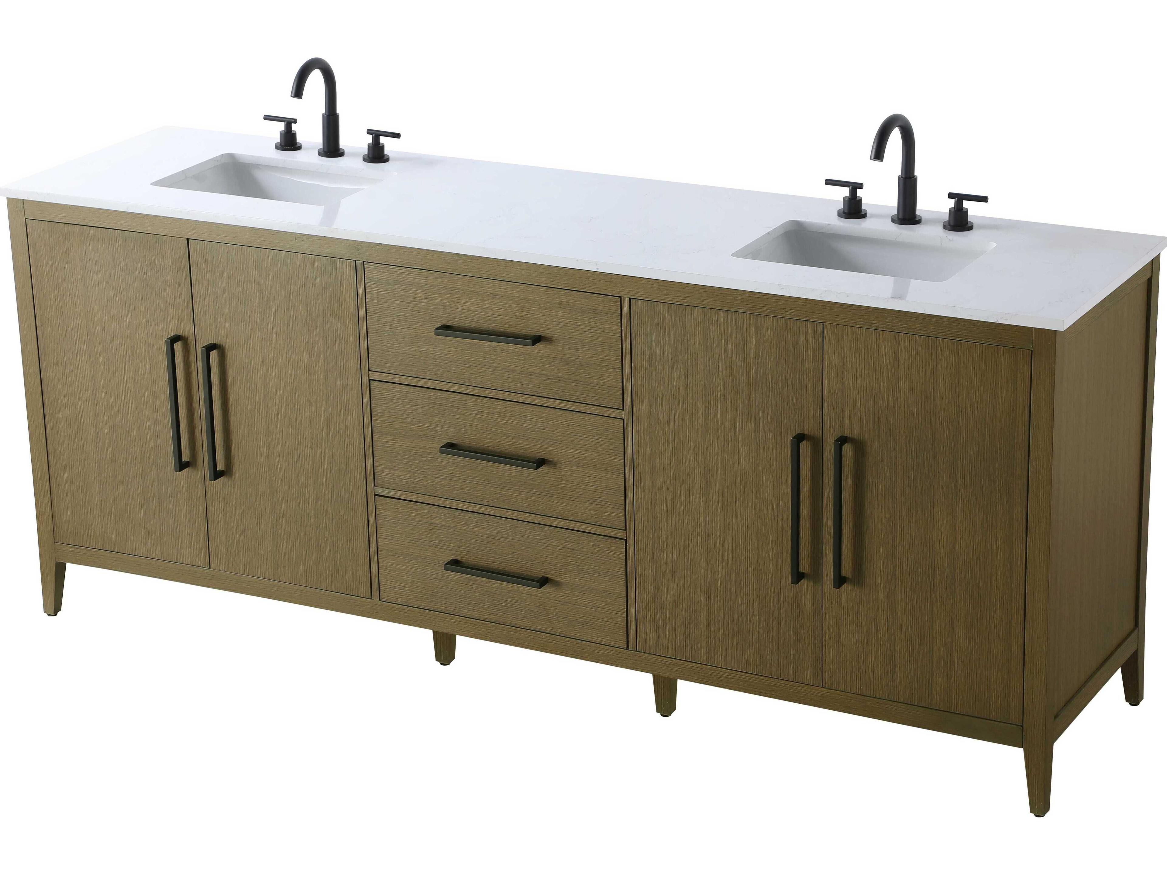 Elegant Lighting Millie Chestnut Brown Vanity