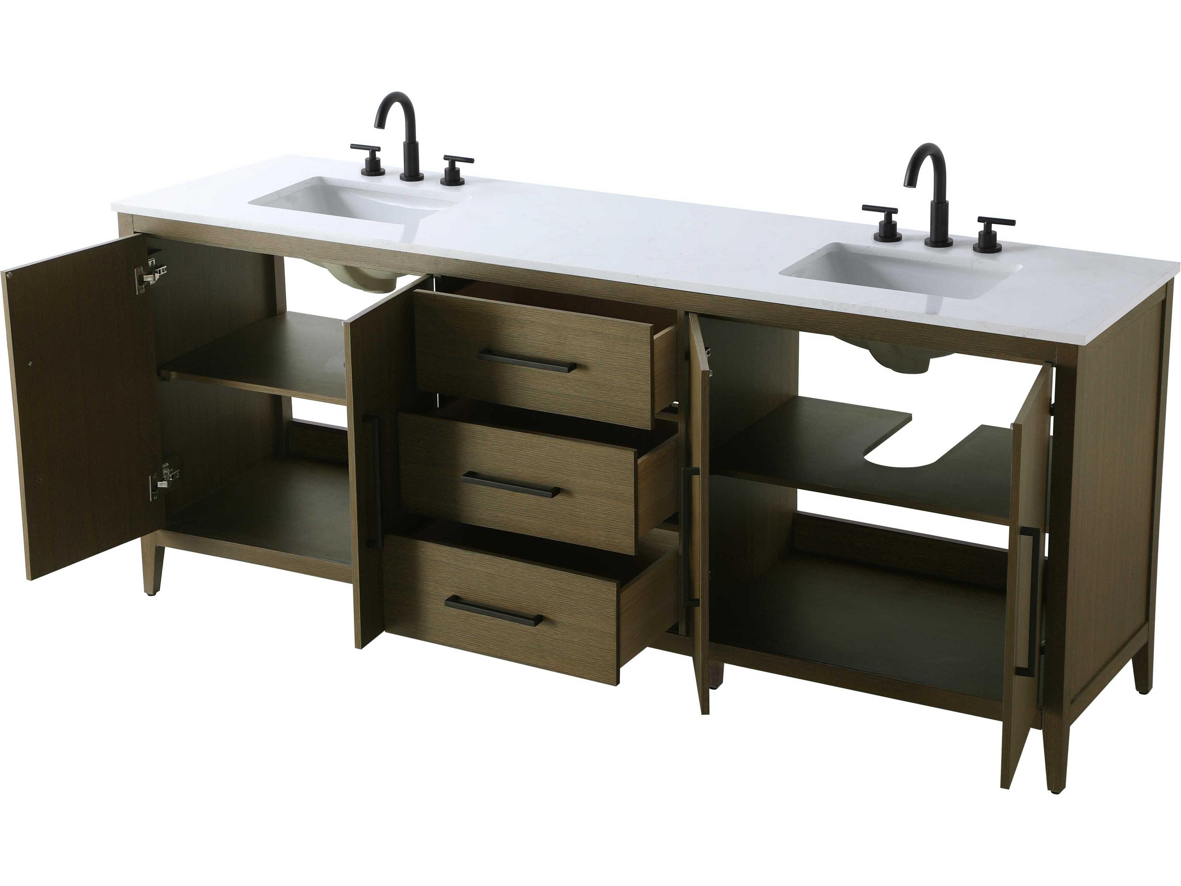 Elegant Lighting Millie Chestnut Brown Vanity