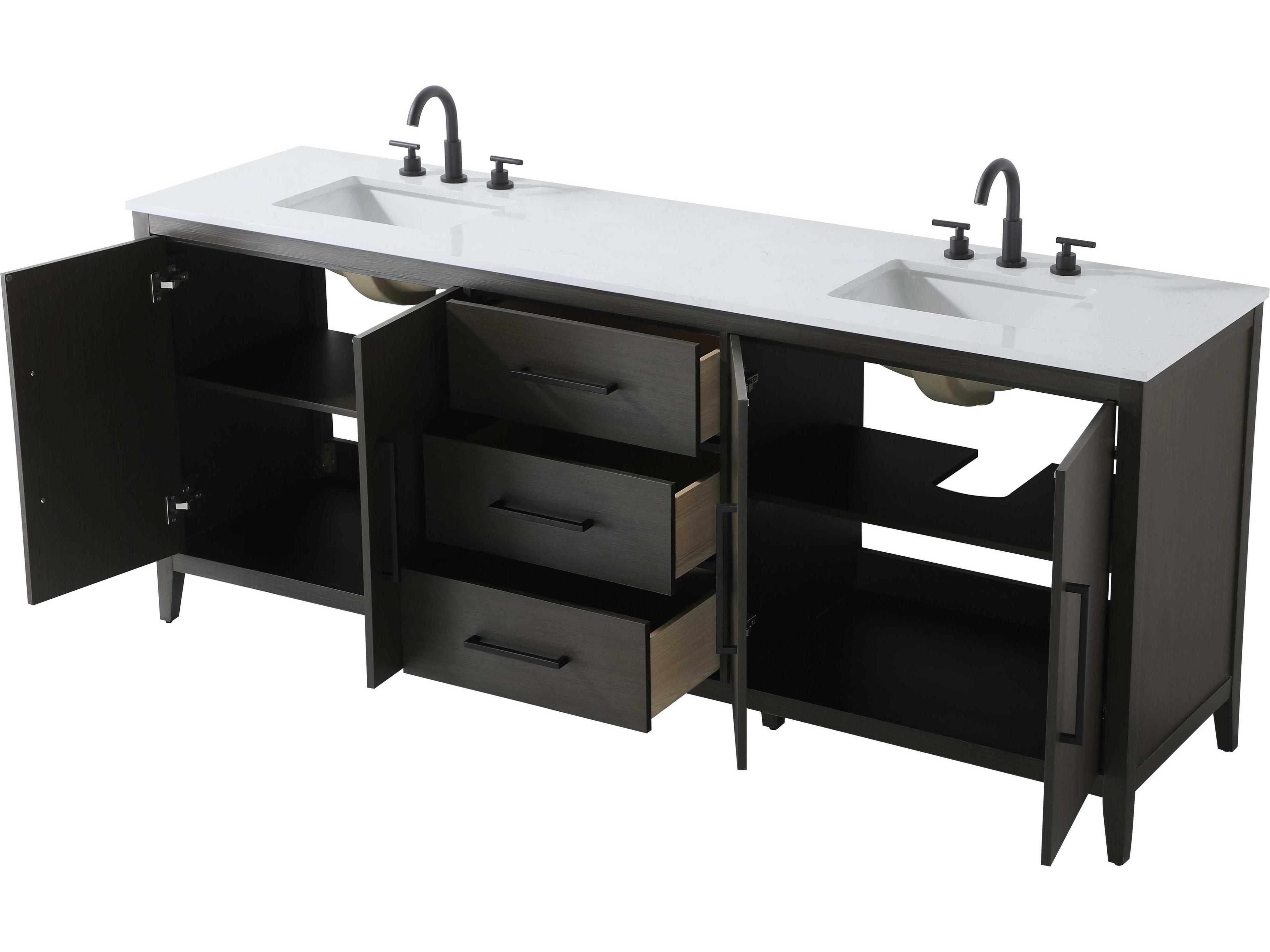 Elegant Lighting Millie Mocha Brown Vanity