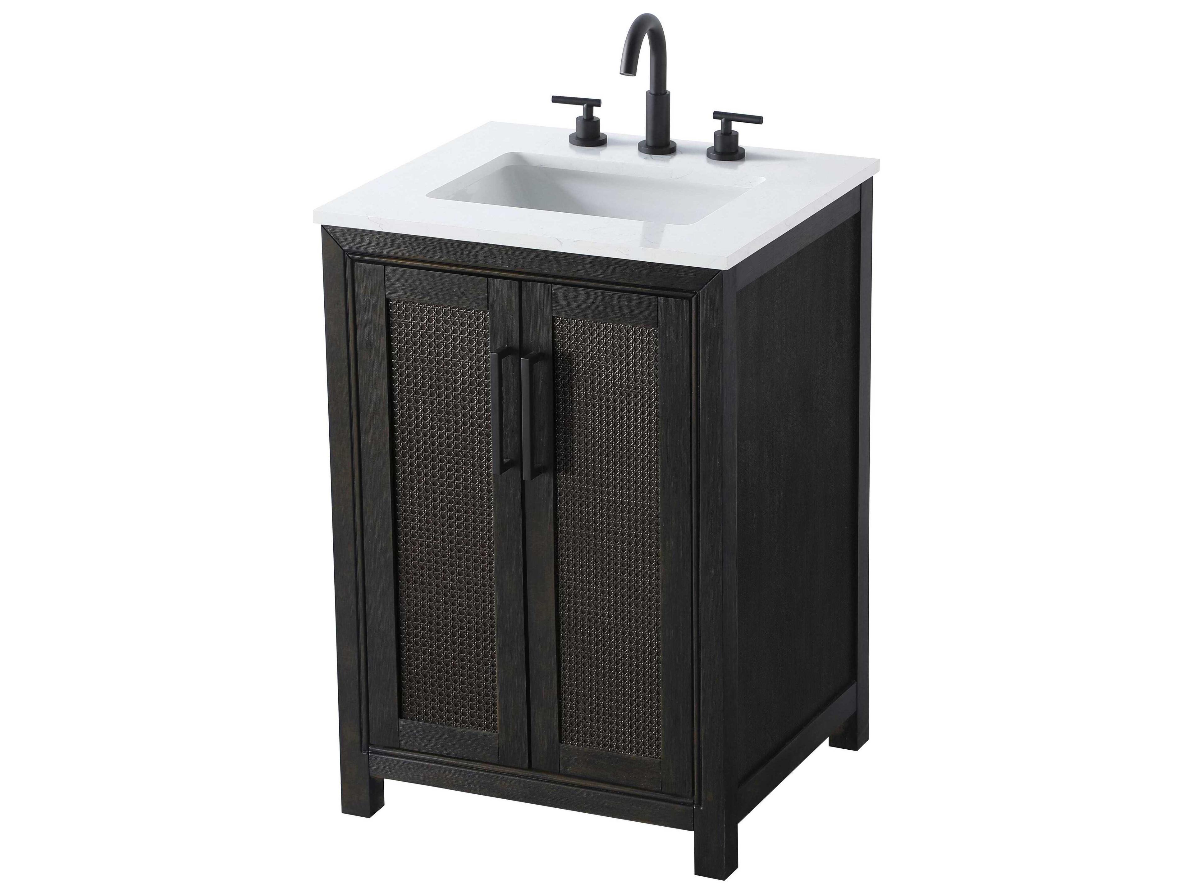 Elegant Lighting Alina Chocolate Oak Vanity