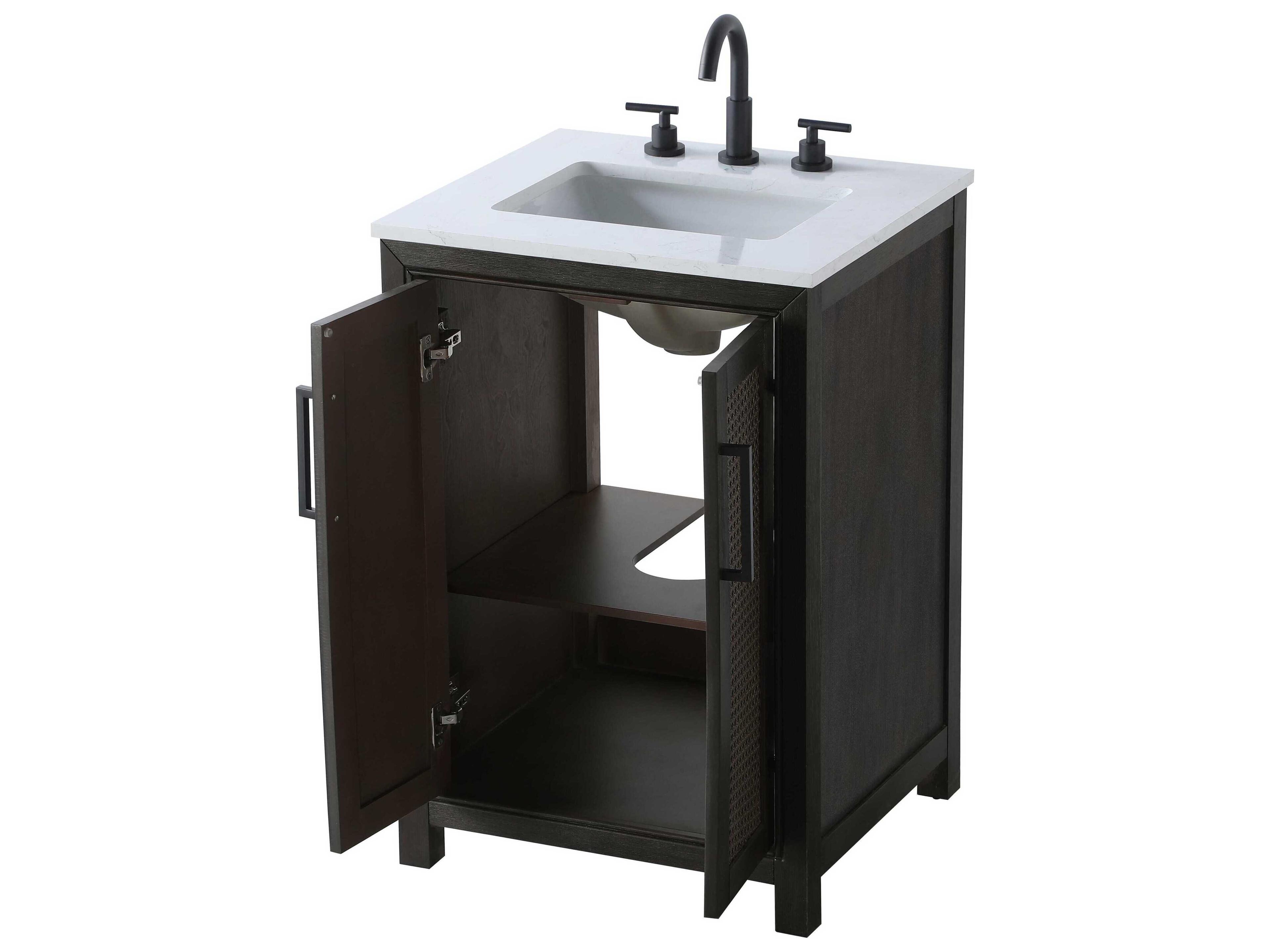 Elegant Lighting Alina Chocolate Oak Vanity