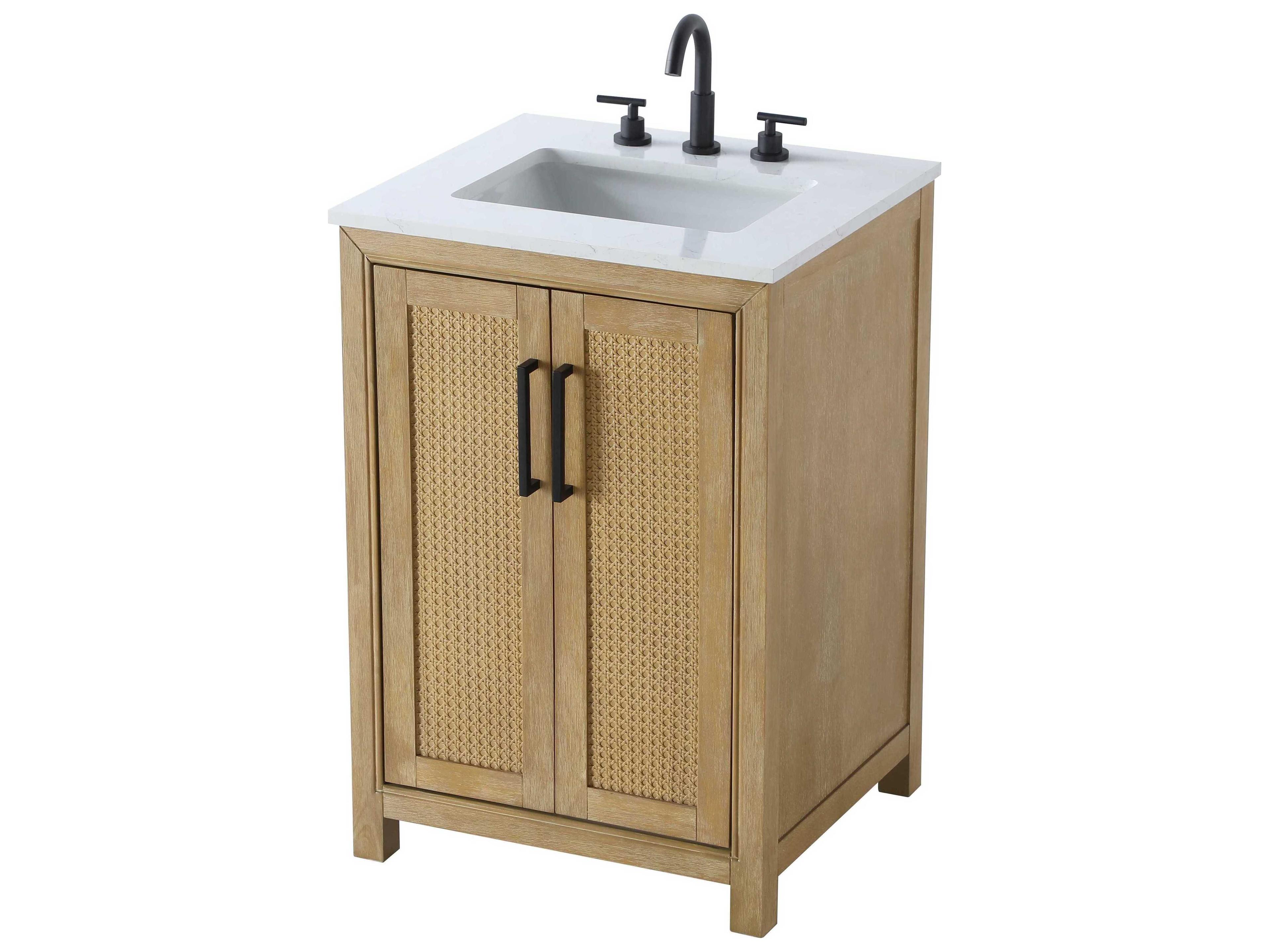 Elegant Lighting Alina Linen Oak Vanity