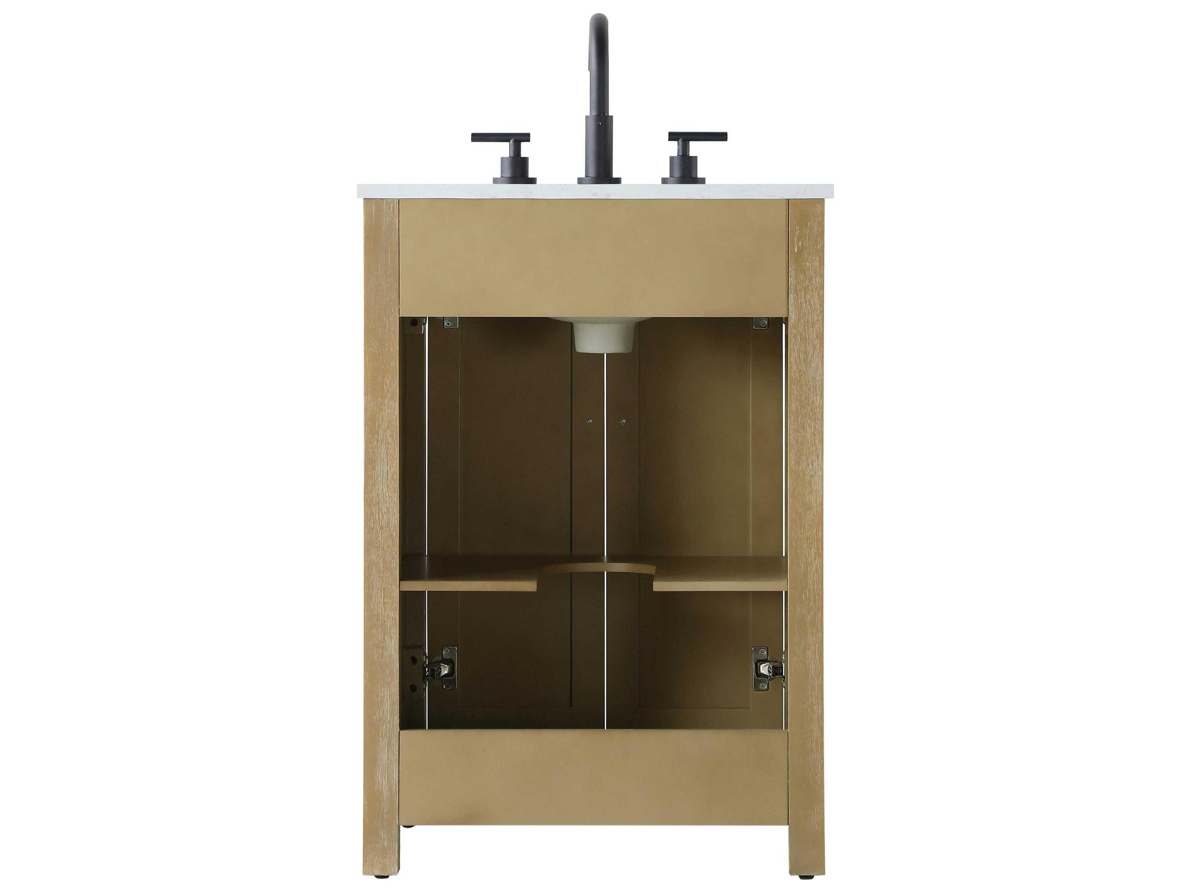Elegant Lighting Alina Linen Oak Vanity