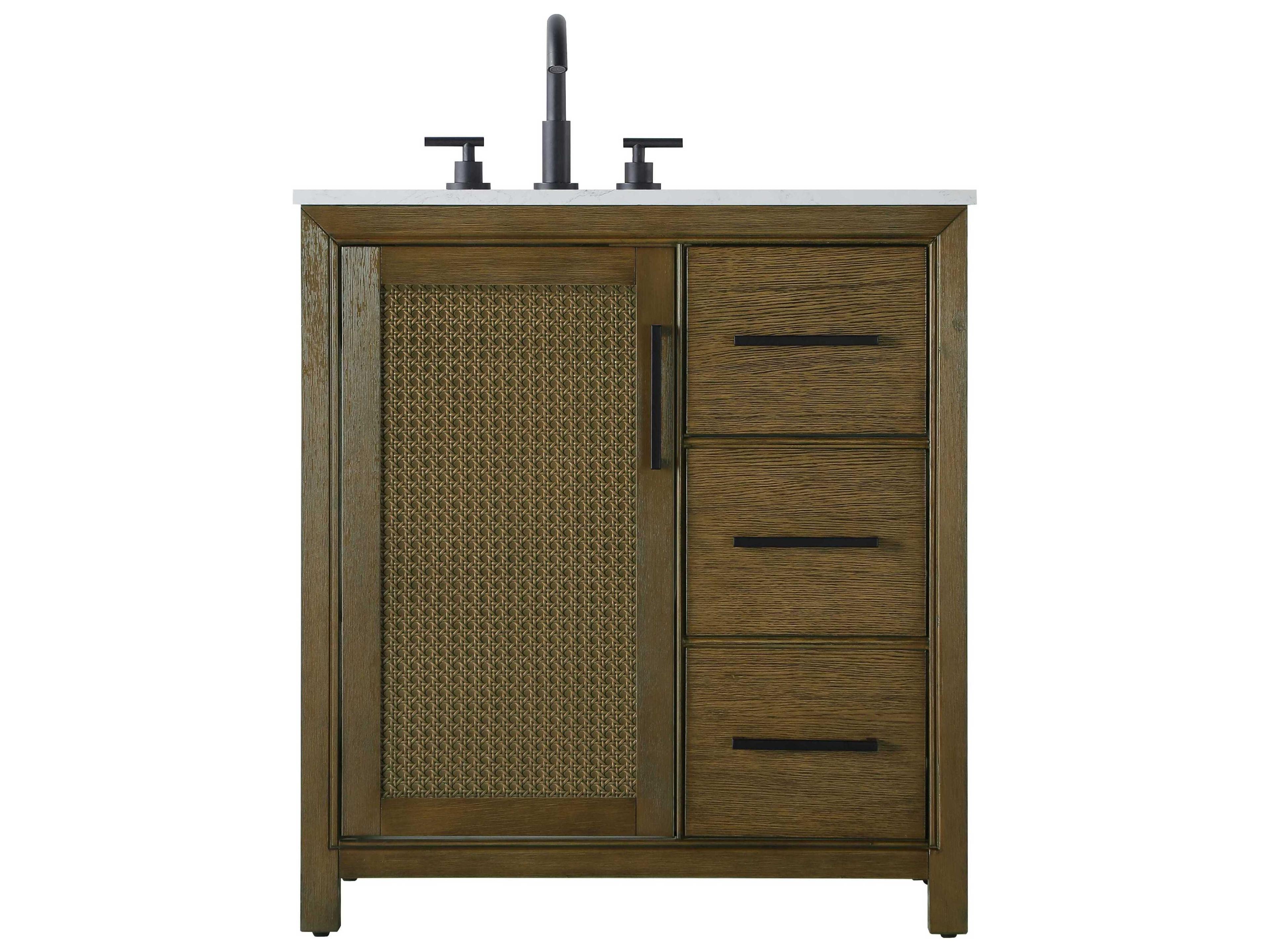 Elegant Lighting Alina Hazel Oak Vanity