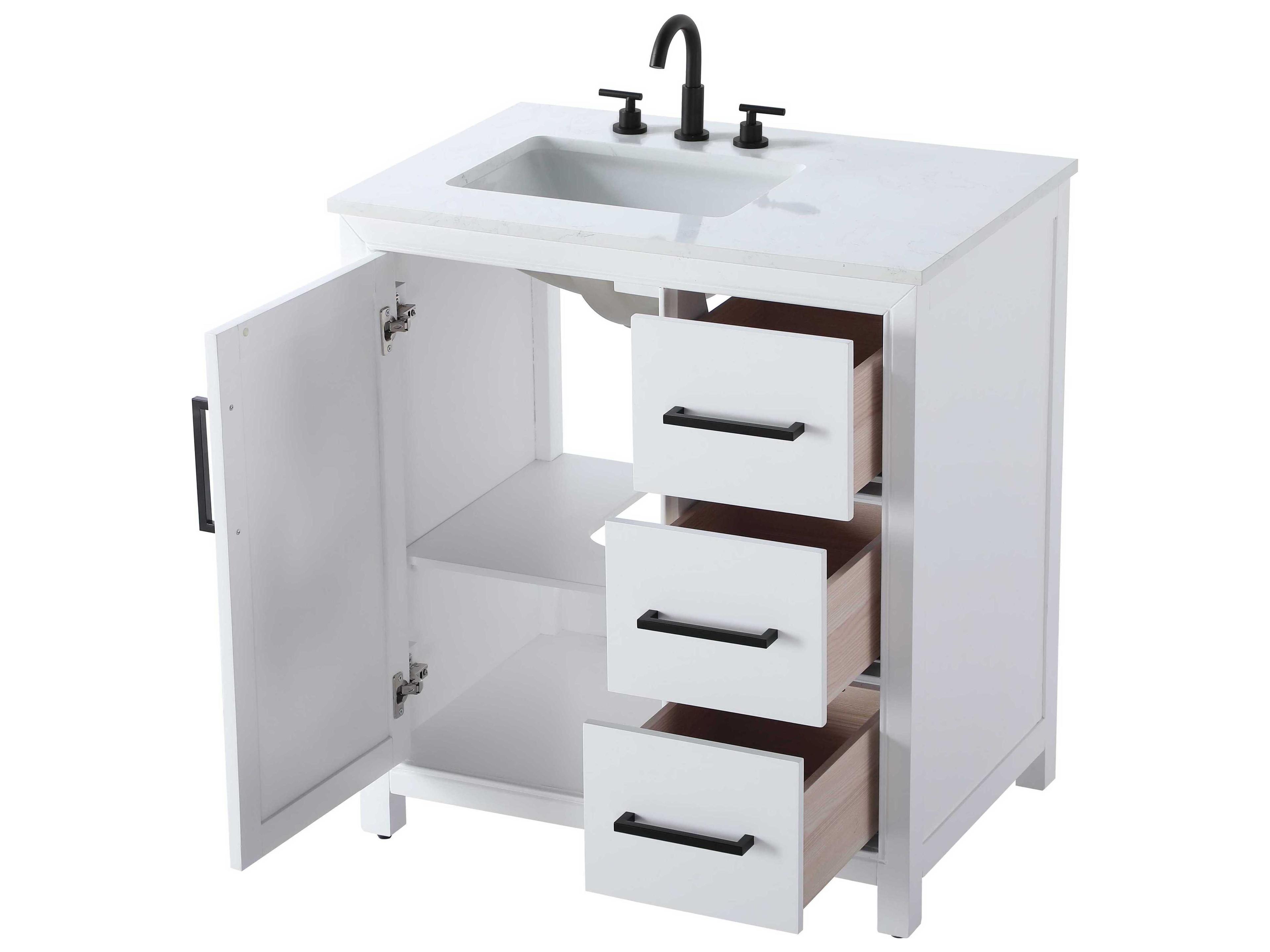 Elegant Lighting Alina White Vanity