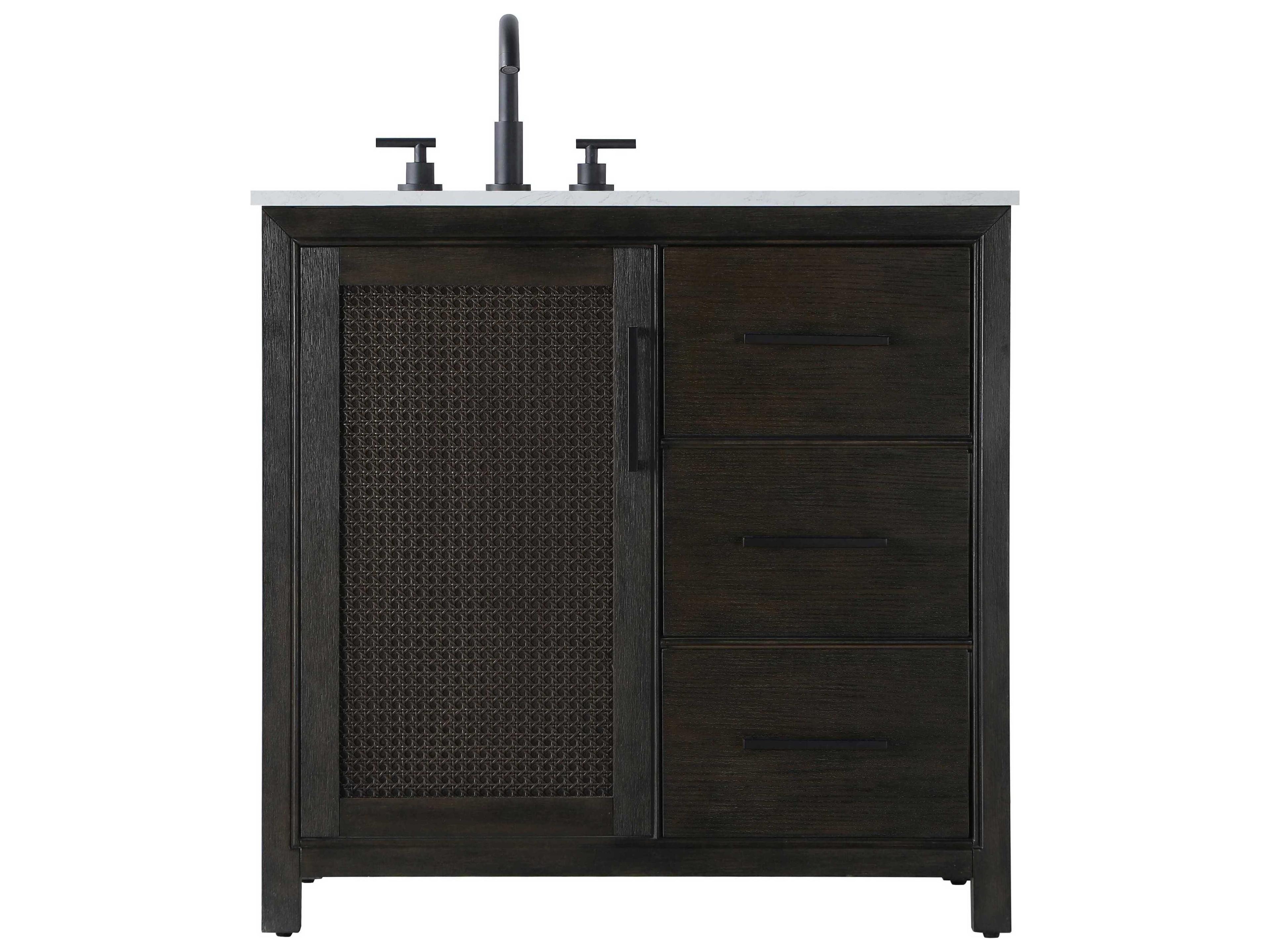 Elegant Lighting Alina Chocolate Oak Vanity