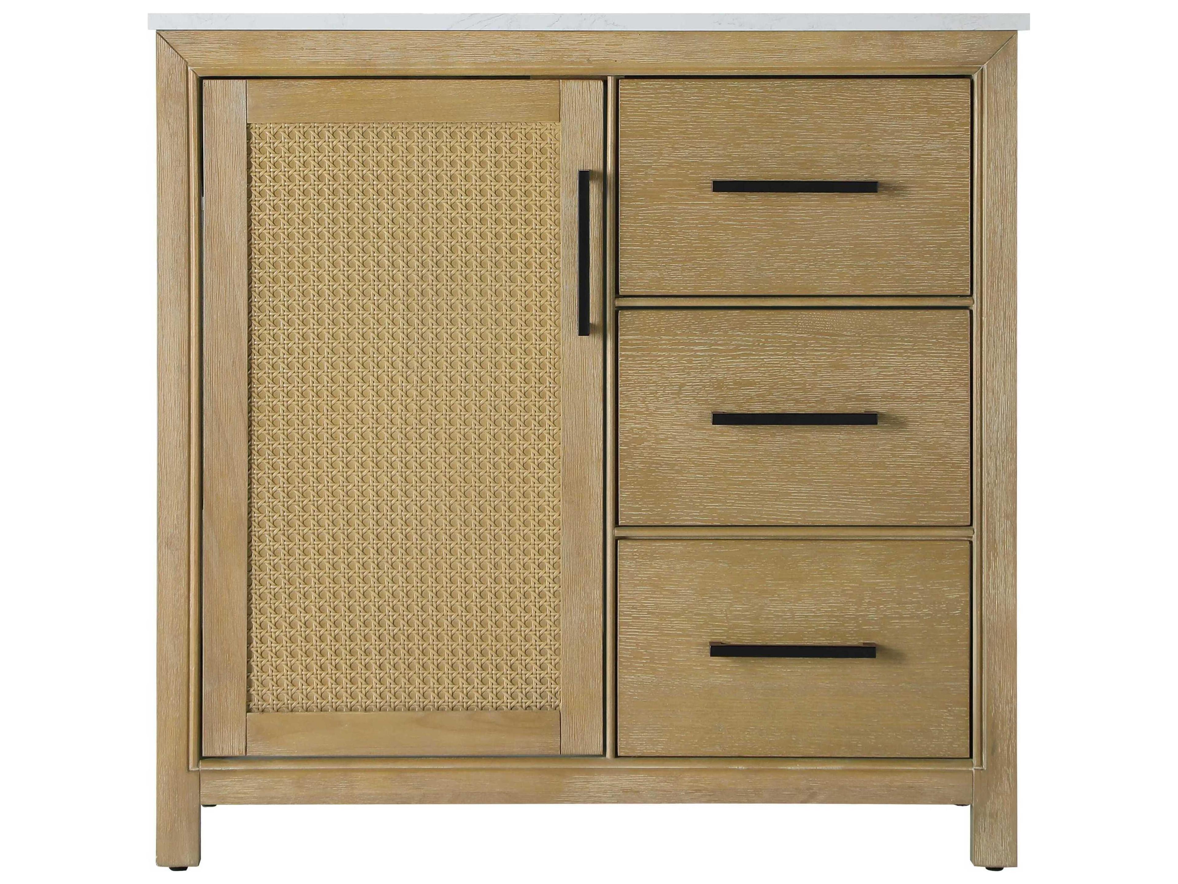 Elegant Lighting Alina Linen Oak Vanity