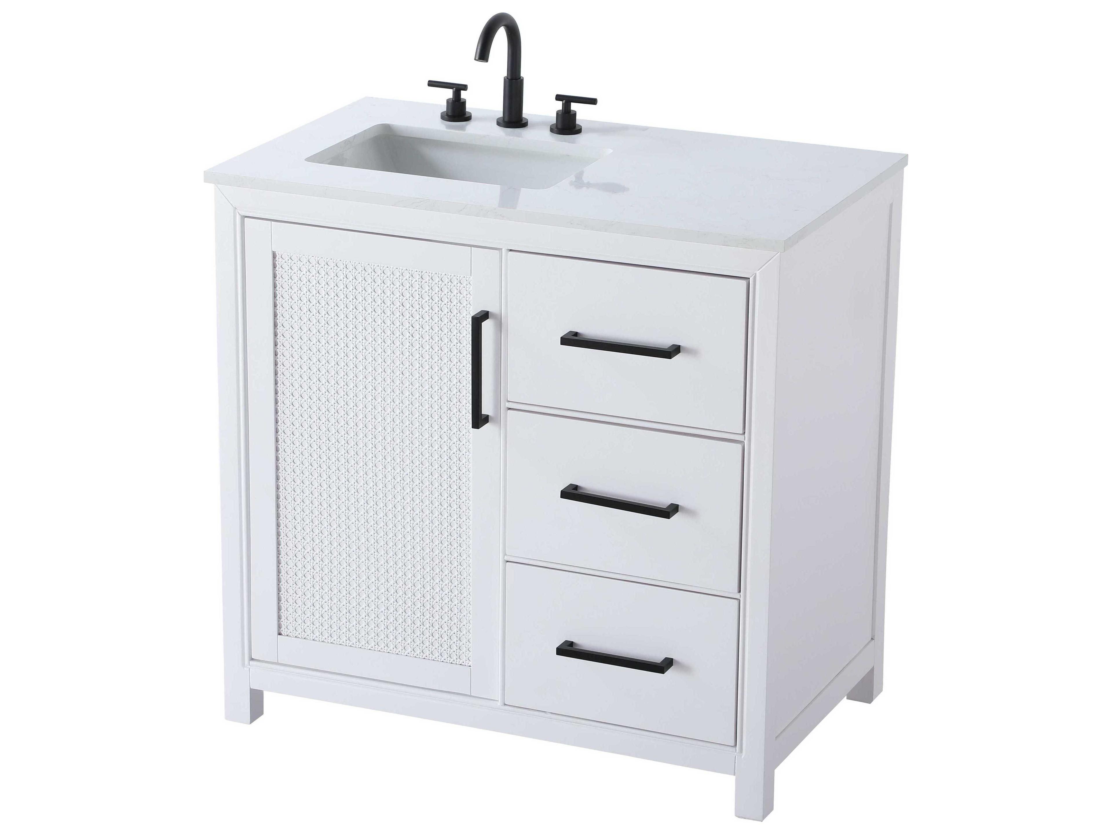 Elegant Lighting Alina White Vanity