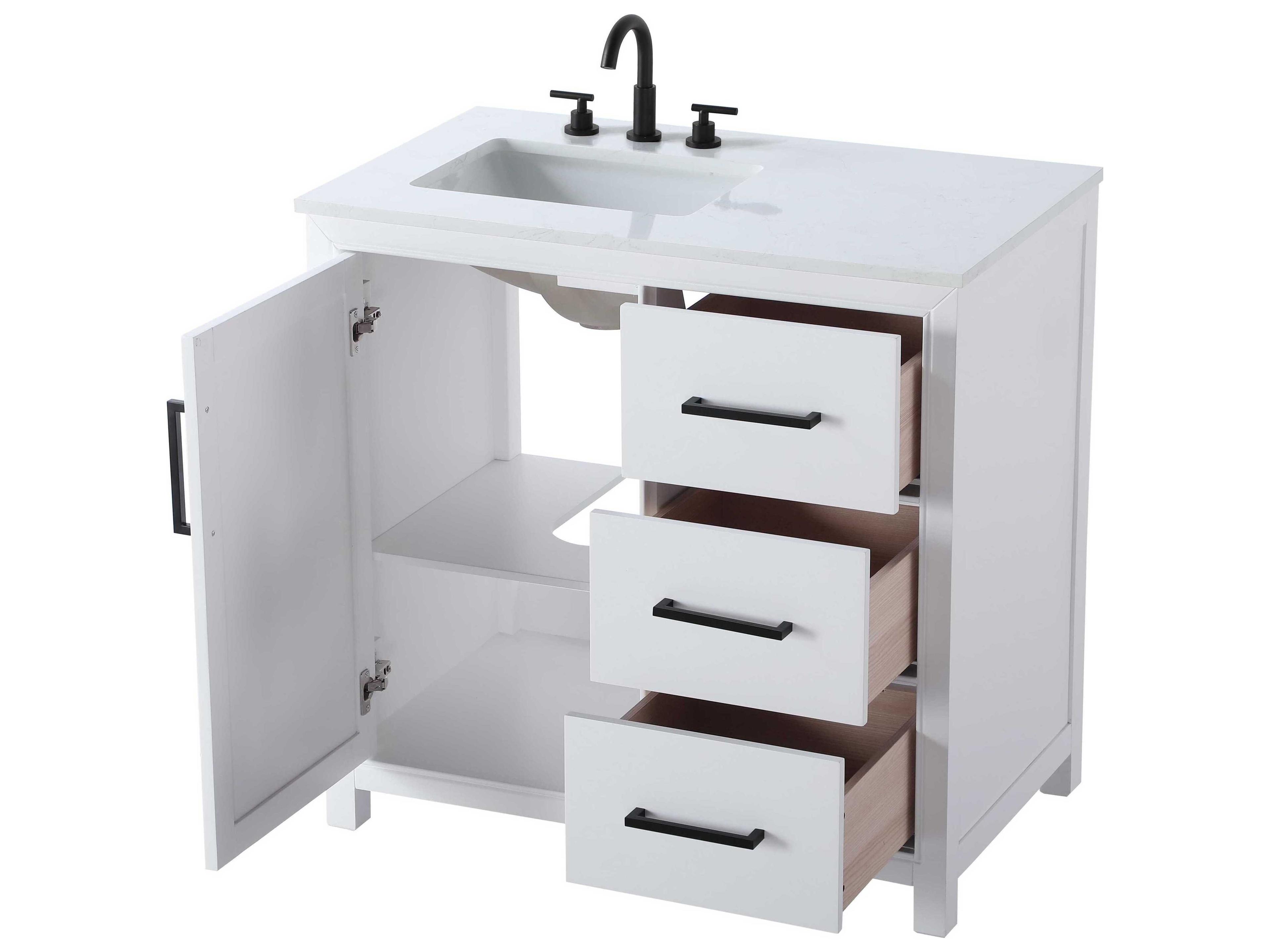 Elegant Lighting Alina White Vanity